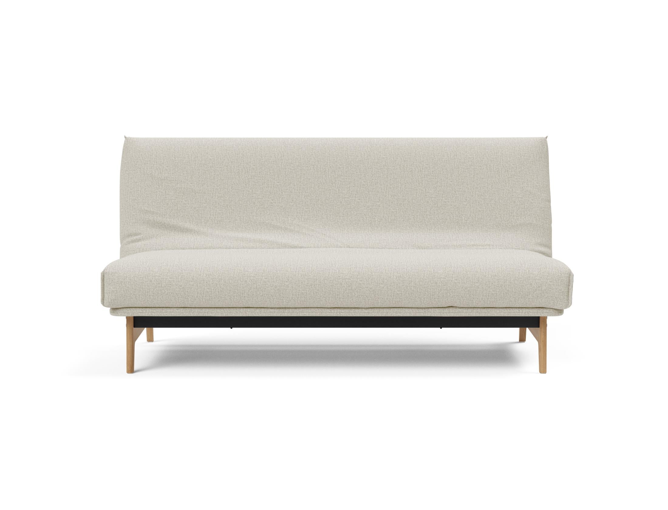 Modernes Aslak 140 Bettsofa mit Soft Spring Gestellbezug, perfekt für stilvolle Wohnräume und vielseitige Nutzung als Schlafgelegenheit.