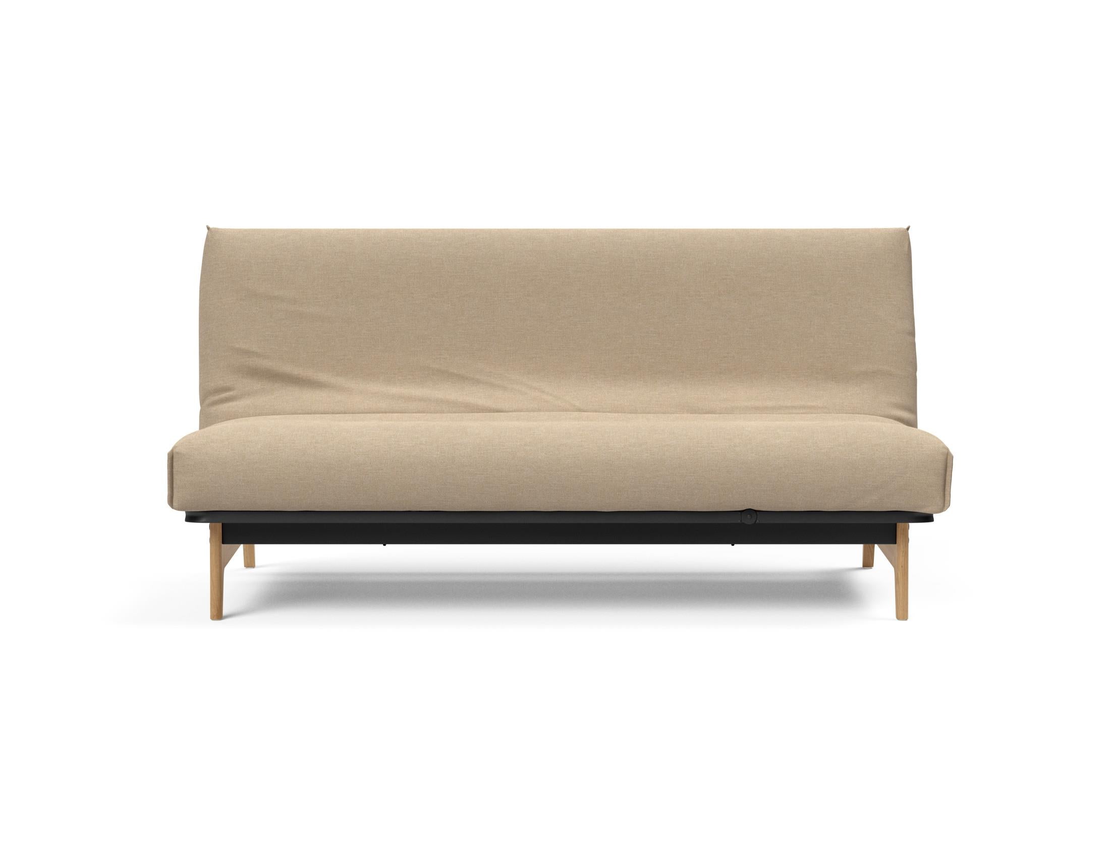 Stylisches Aslak 140 Bettsofa mit Soft Spring Gestellbezug, ideal für gemütliche Wohnräume und vielseitige Nutzung als Schlafsofa.