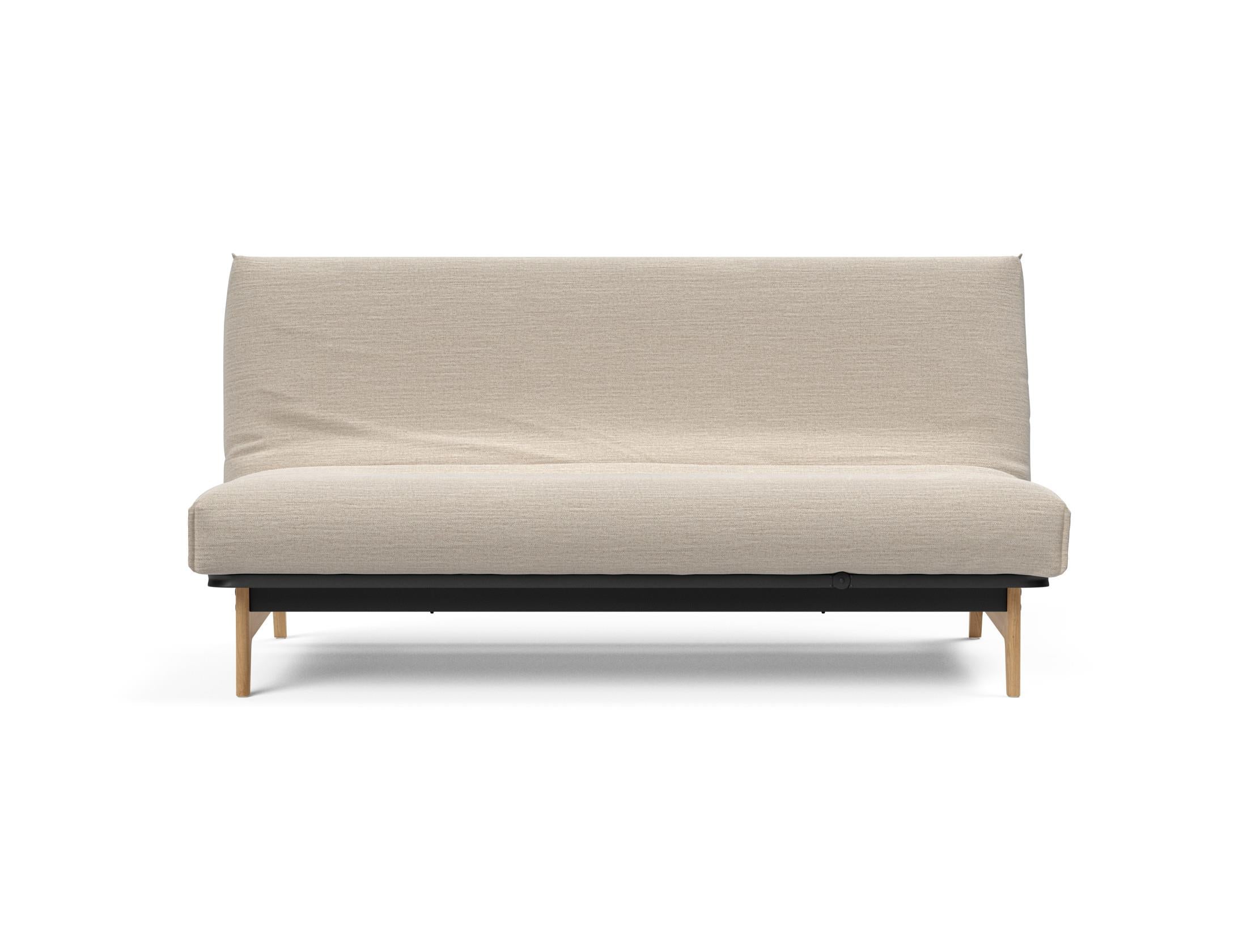 Elegantes Aslak 140 Bettsofa mit Nordic Cover, ideal für gemütliche Räume und als funktionales Schlafmöbel.