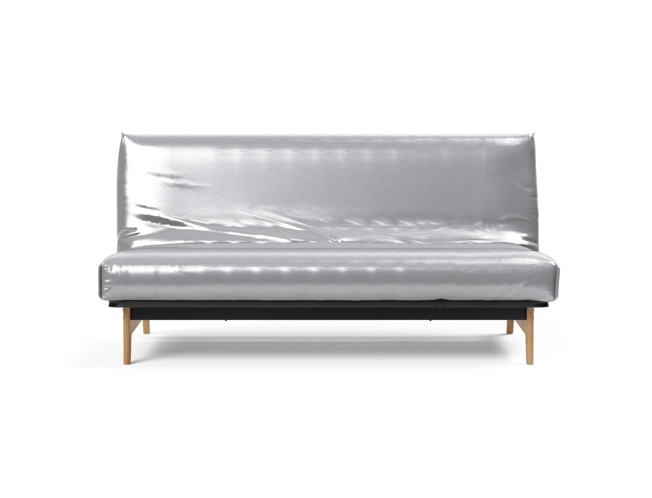 Elegantes Aslak 140 Bettsofa mit Nordic Cover, ideal für gemütliche Wohnräume und als praktische Schlaflösung.