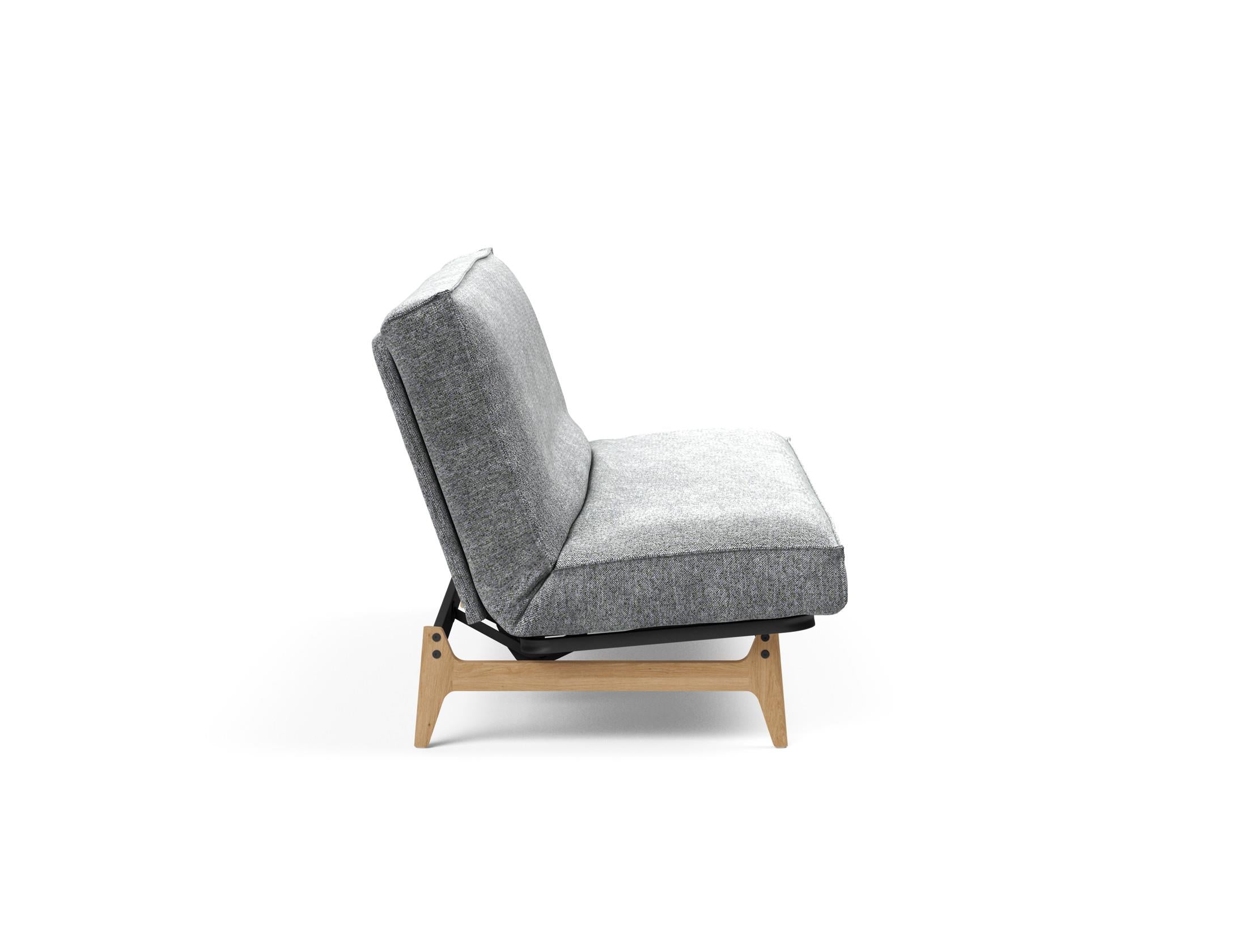 Erleben Sie das Aslak 140 Bettsofa von Innovation Living: modernes Design, hochwertige Soft Spring Matratze und edles Sharp Plus Cover für optimalen Komfort.