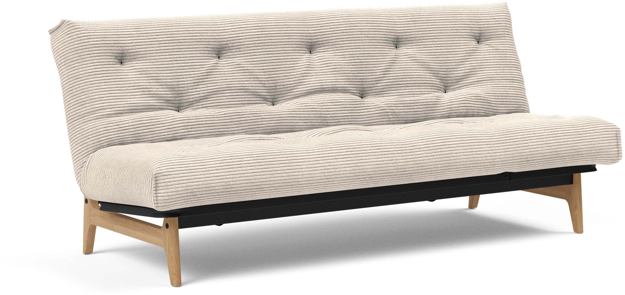Erleben Sie das Aslak 120 Bettsofa Nordic Classic von Innovation Living: elegantes skandinavisches Design, ideal für kleine Räume und gemütliche Nächte.