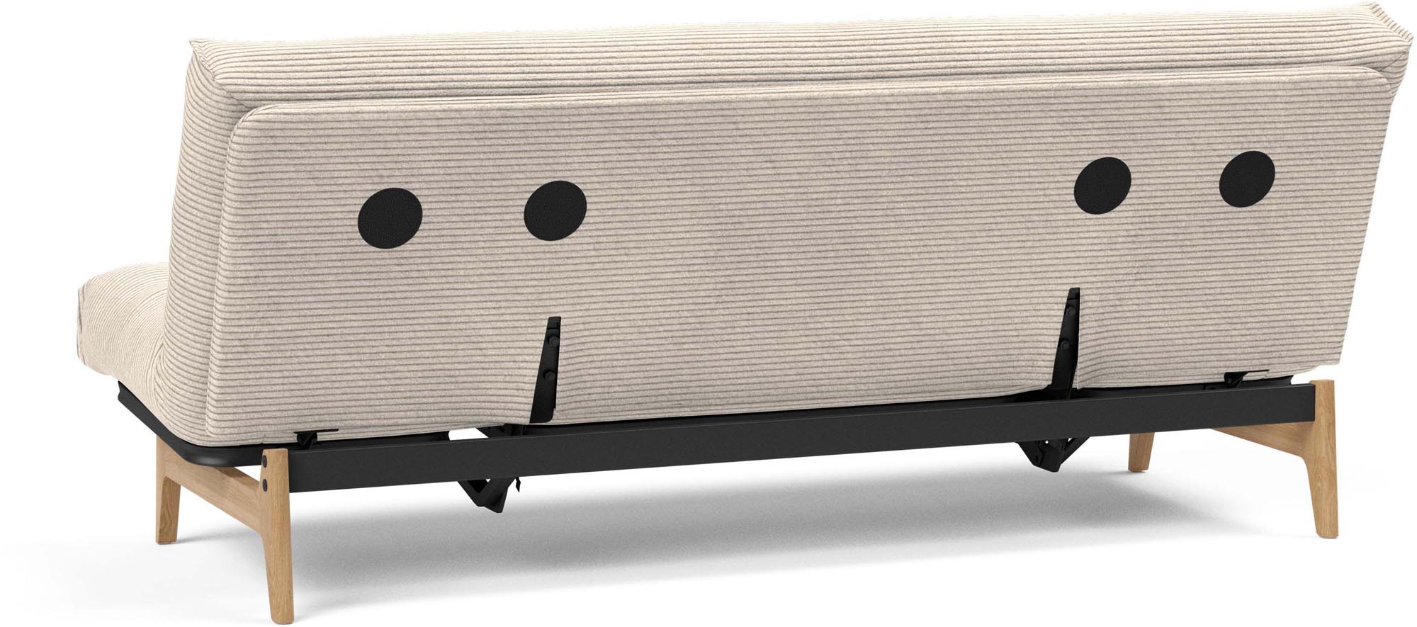 Entdecken Sie das Aslak 120 Bettsofa Nordic von Innovation Living: stilvolles skandinavisches Design, anpassbare Matratzen und praktische Funktionalität für Ihr Zuhause.