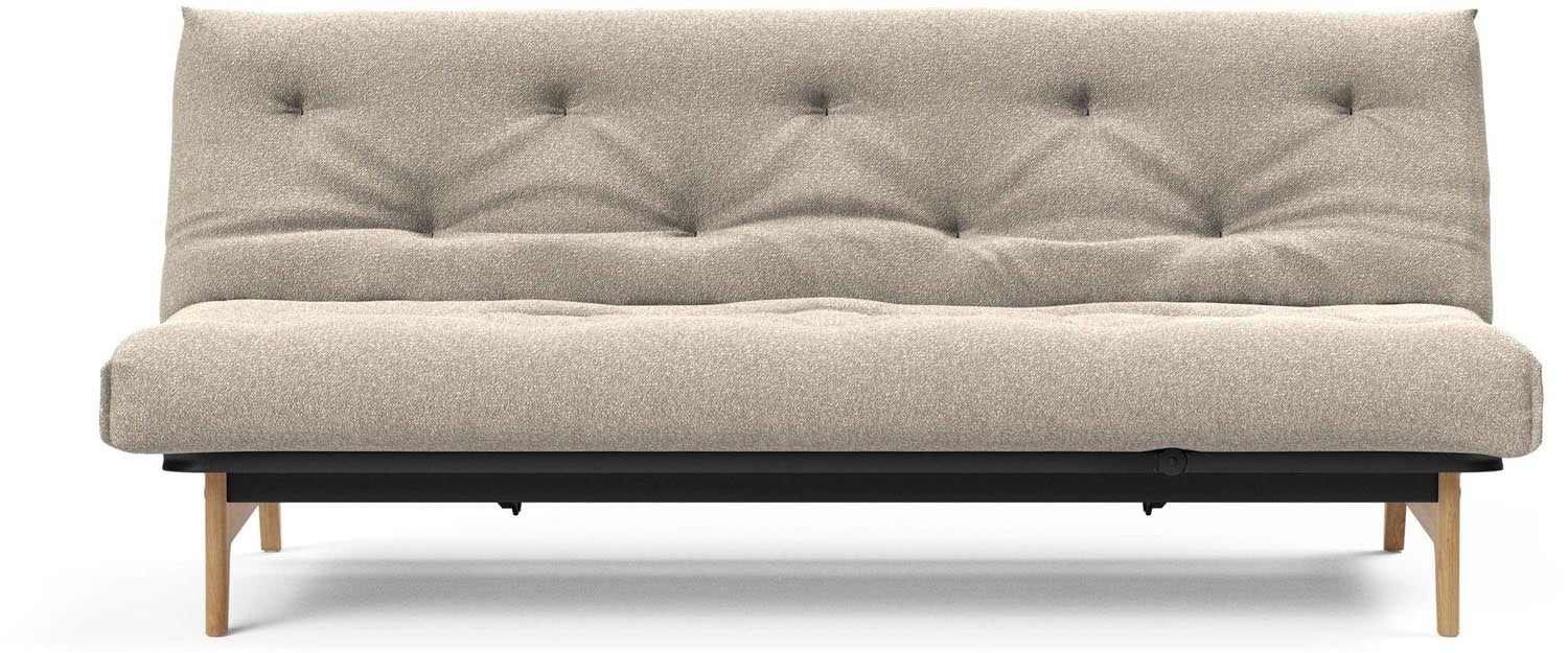 Entdecken Sie das Aslak 120 Bettsofa Nordic Spring von Innovation Living: stilvolles skandinavisches Design, perfekt für platzsparende Lösungen und Übernachtungen.