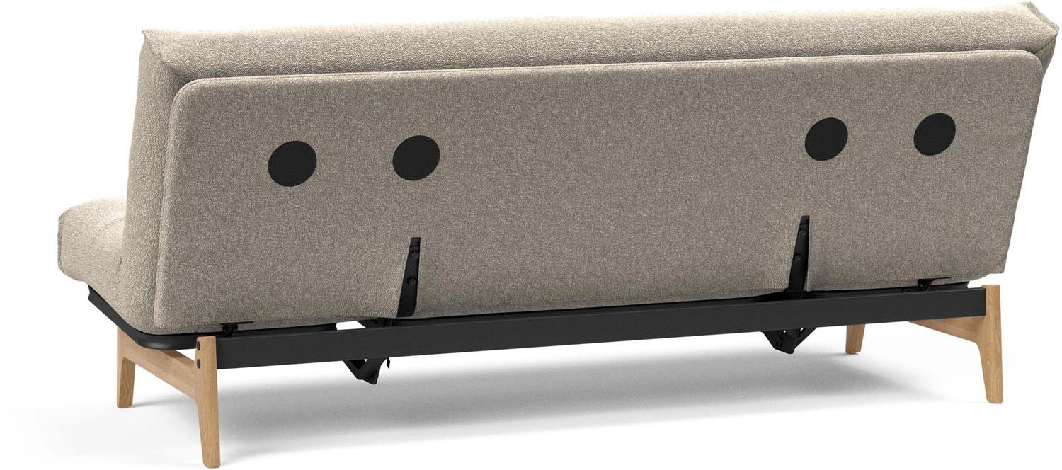 Entdecken Sie das Aslak 120 Bettsofa Nordic Spring von Innovation Living: stilvolles skandinavisches Design, perfekt für platzsparende Lösungen und Übernachtungen.