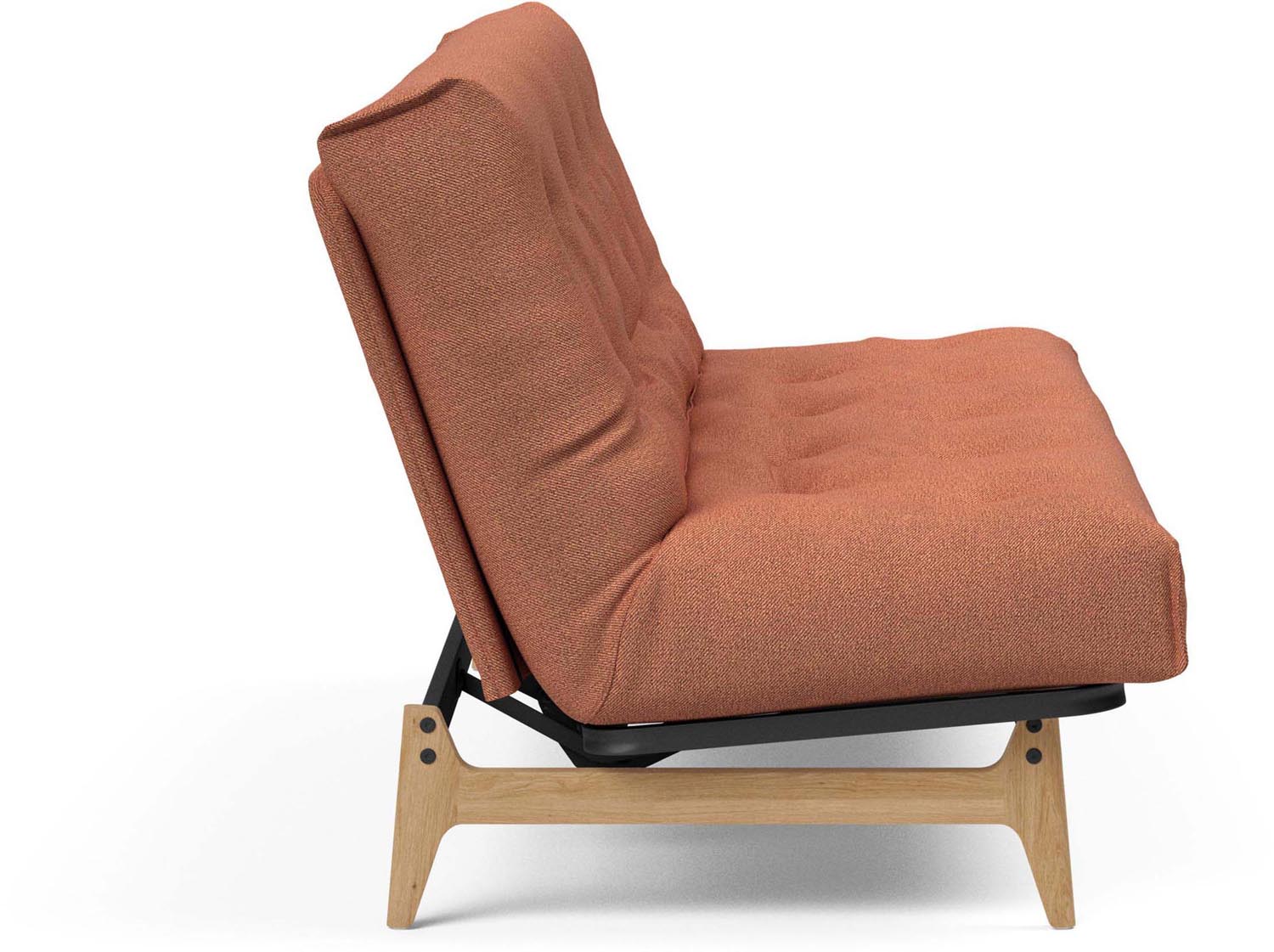 Erleben Sie das Aslak 140 Bettsofa von Innovation Living – modernes Nordic Design trifft auf komfortablen Latex für besten Schlafkomfort.