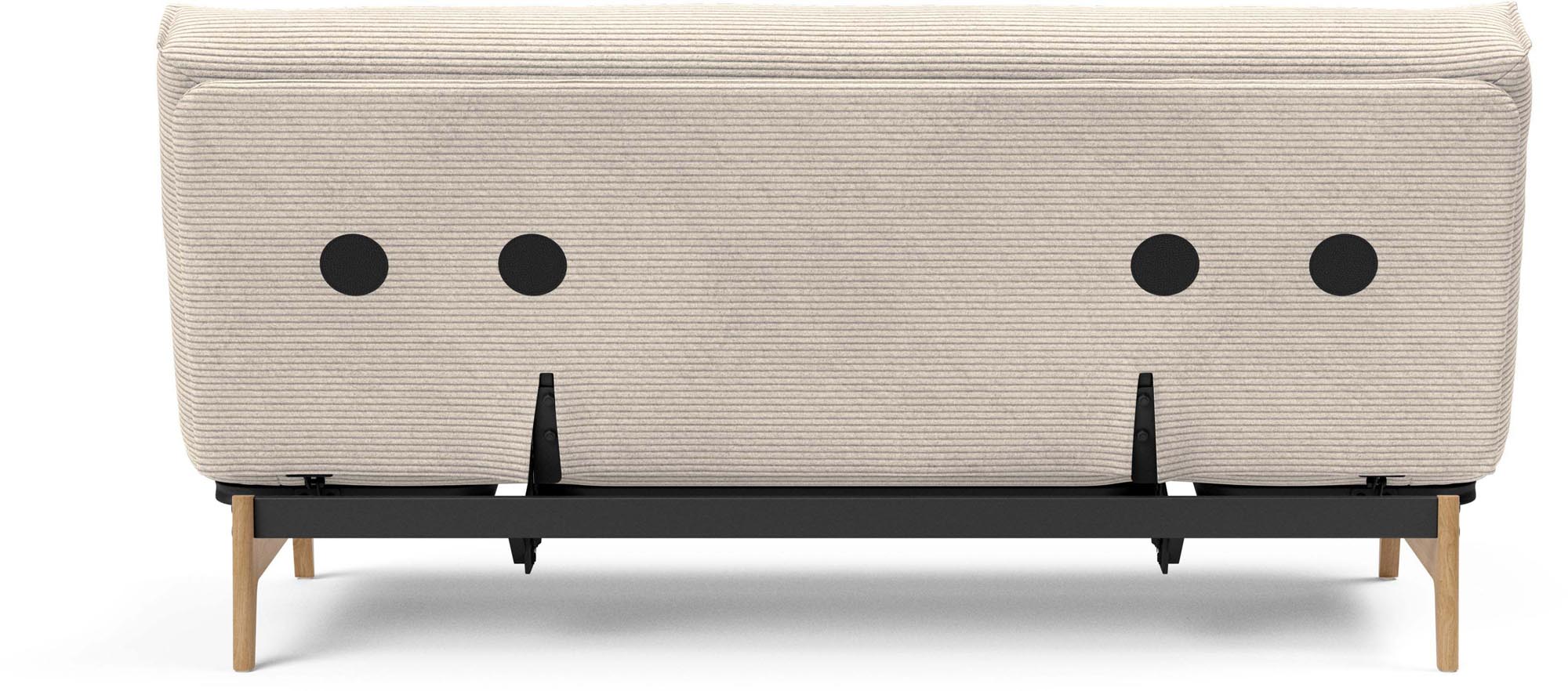 Erleben Sie das Aslak 140 Bettsofa Nordic von Innovation Living – skandinavisches Design trifft auf individuellen Schlafkomfort mit hochwertigem Latex.