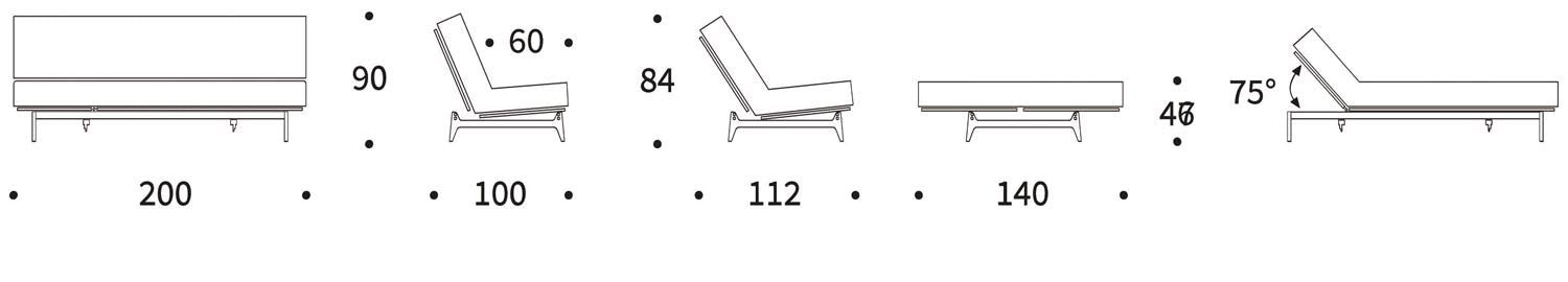 Entdecken Sie das Aslak 140 Bettsofa Nordic Cover: skandinavische Eleganz, abnehmbarer Bezug und vielfältige Matratzenoptionen für optimalen Schlafkomfort.