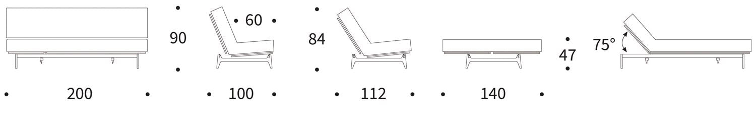Erleben Sie das Aslak 140 Bettsofa Nordic Cover: stilvolles skandinavisches Design, pflegeleichter Bezug und individuelle Matratzenwahl für besten Schlafkomfort.