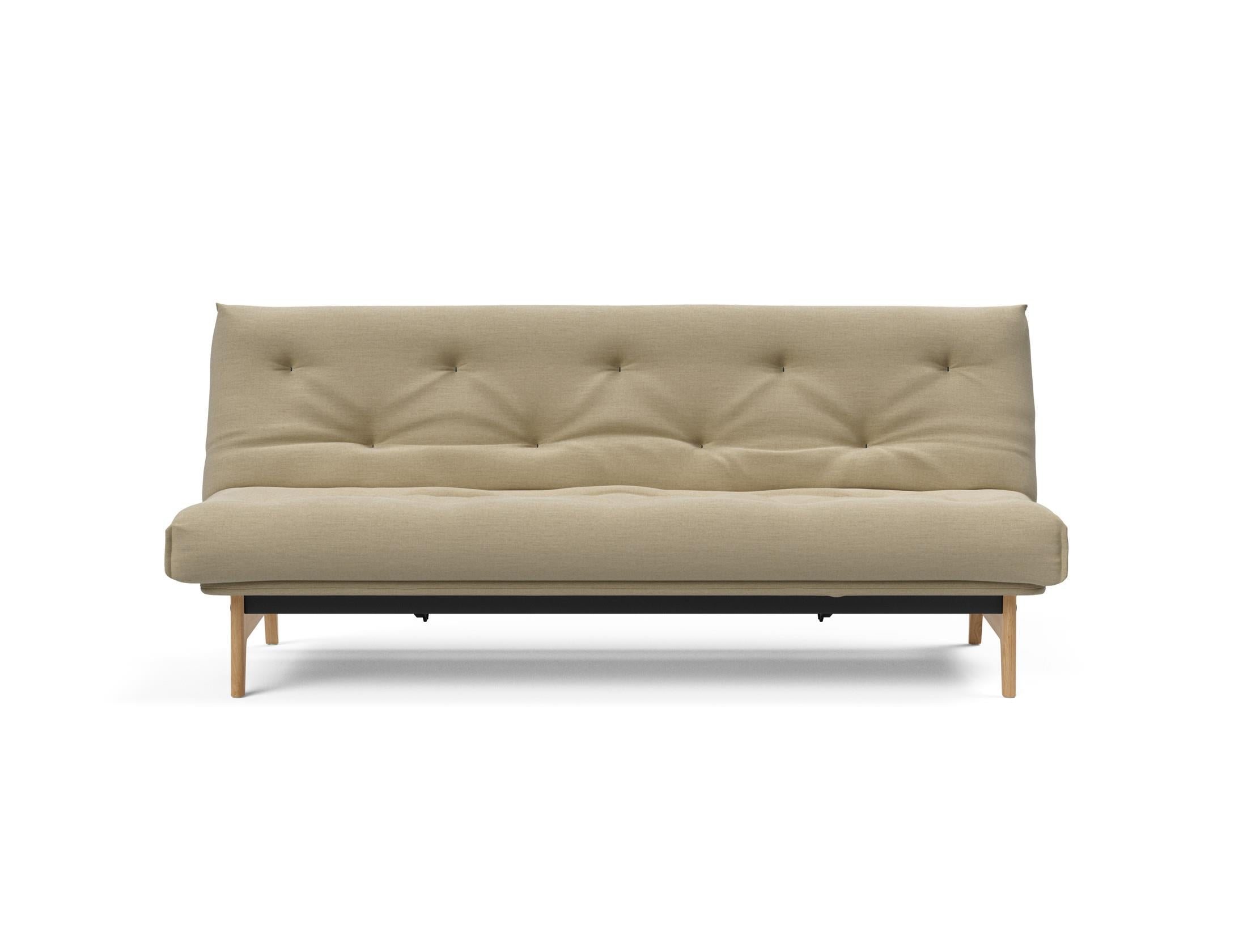 Modernes Aslak 120 Bettsofa Nordic mit elegantem Soft Spring Bezug, ideal für gemütliche Stunden und stilvolle Wohnräume.
