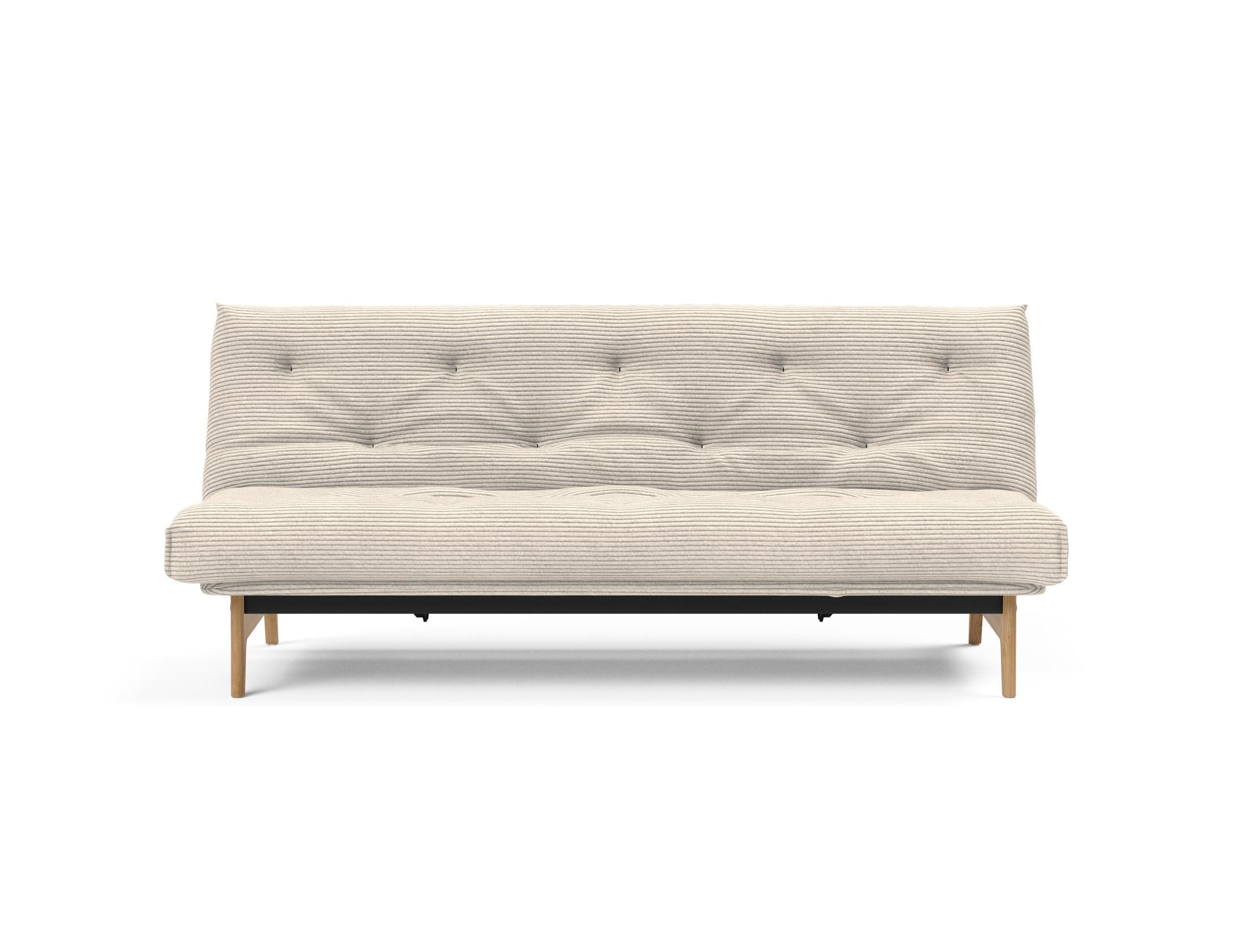 Modernes Aslak 120 Bettsofa im skandinavischen Design, ideal für gemütliche Stunden und flexible Nutzung, ausgestattet mit einem komfortablen Soft Spring Bezug.