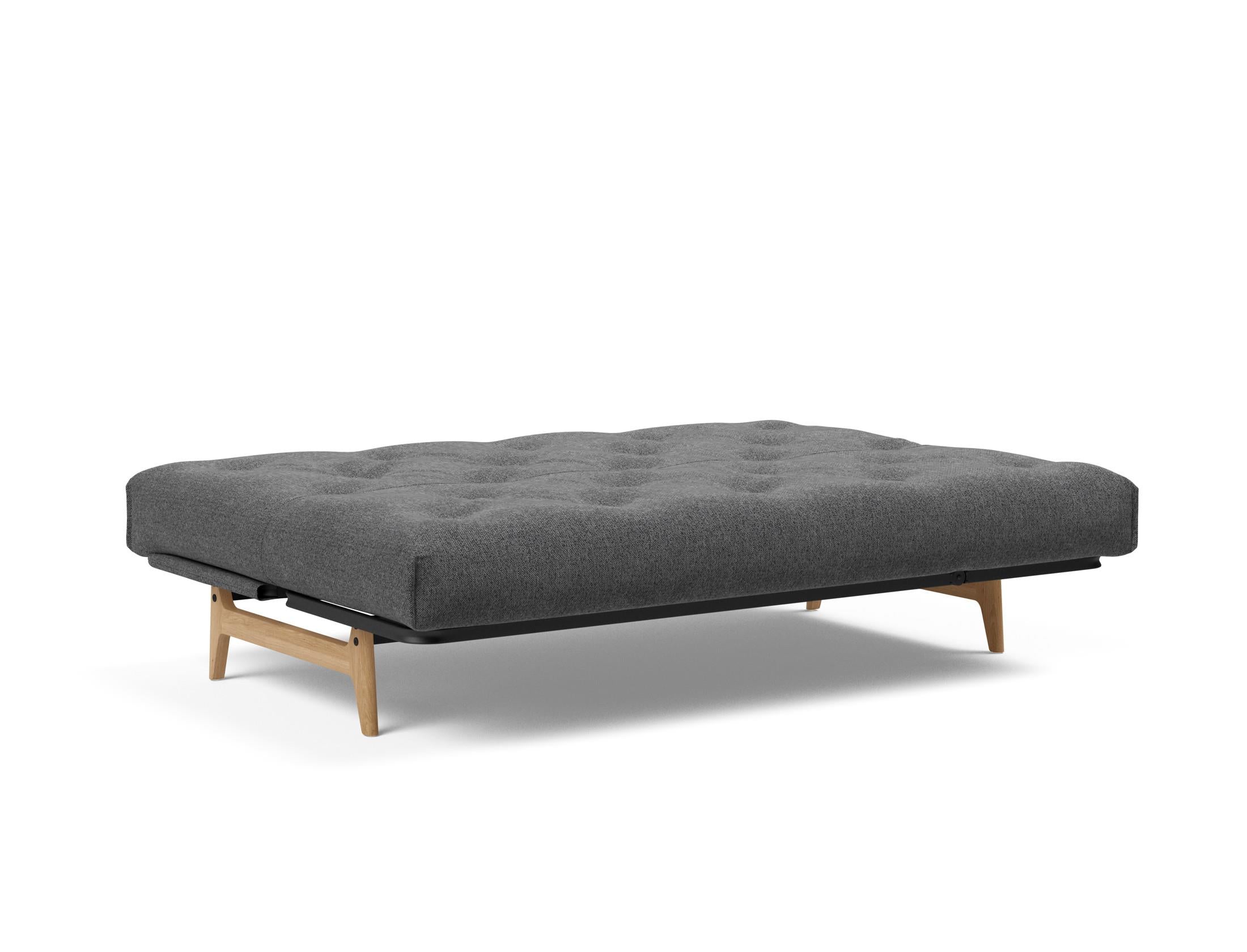 Entdecken Sie das Aslak 140 Bettsofa Nordic Soft Spring: stilvolles Design, robustes Gestell und anpassbare Matratzen für höchsten Schlafkomfort.