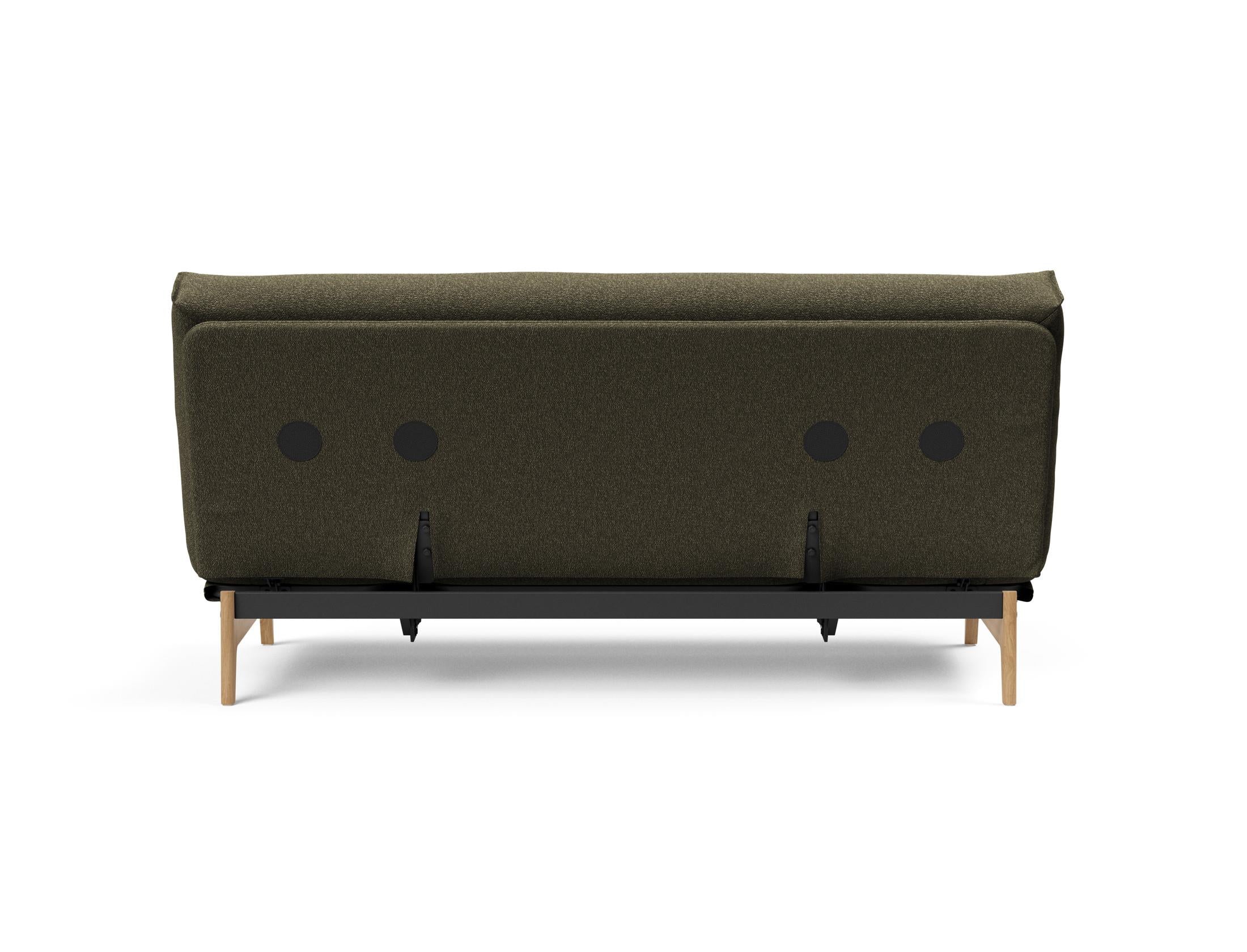 Entdecken Sie das Aslak 140 Bettsofa Nordic: Stilvolles Schlafsofa mit umweltfreundlichen Materialien und hohem Komfort für jeden Raum.