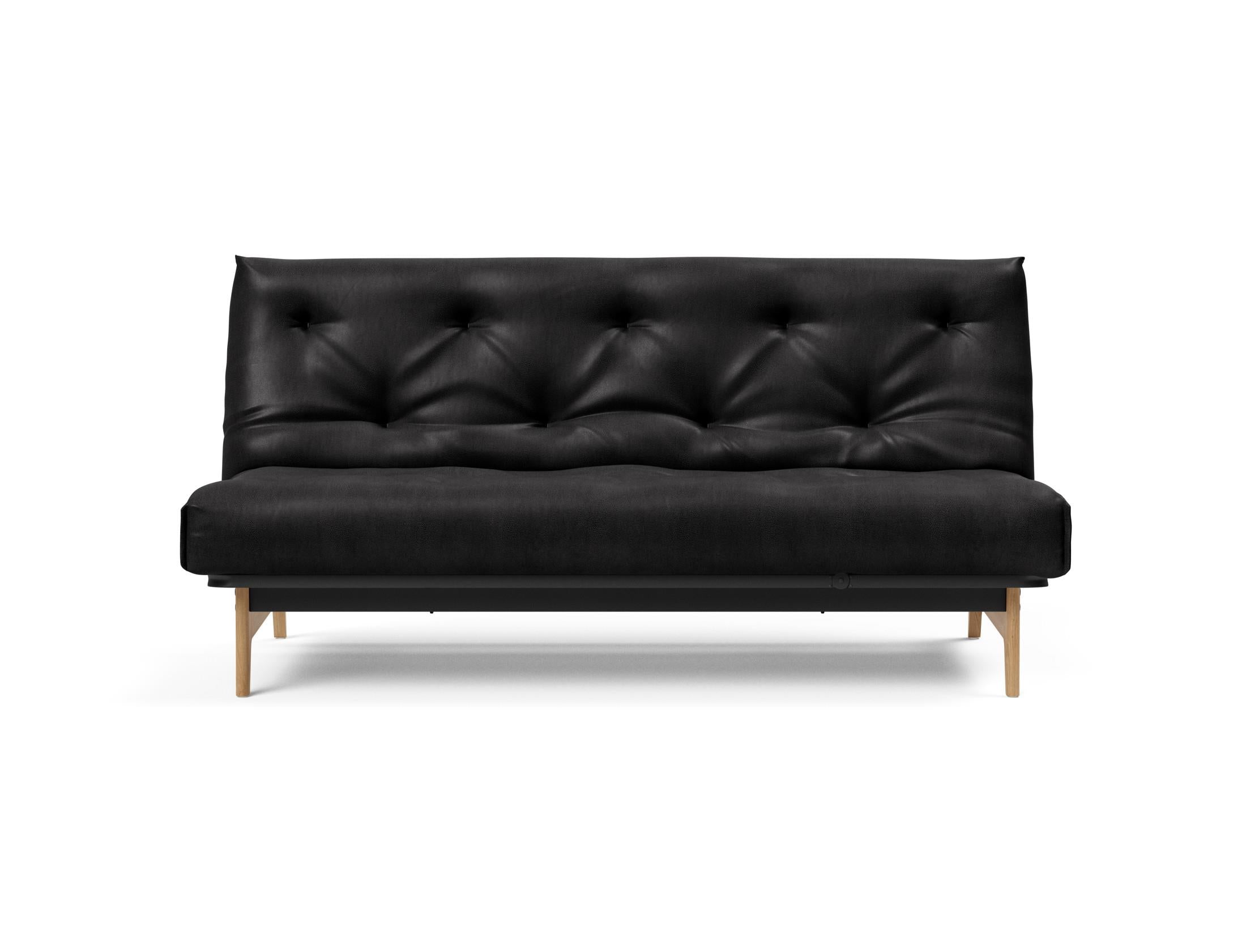 Elegantes Aslak 140 Bettsofa im skandinavischen Stil, ideal für kleine Räume, bietet Komfort und vielseitige Nutzungsmöglichkeiten.
