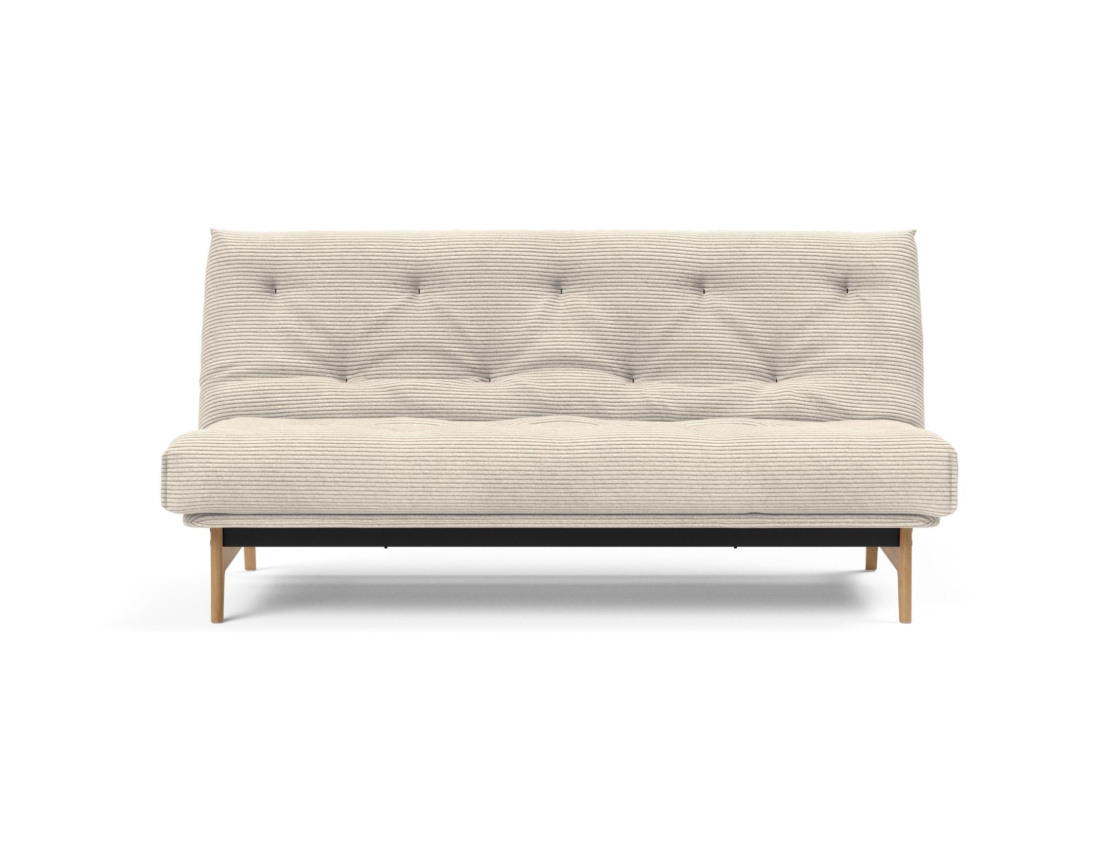 Elegantes Aslak 140 Bettsofa im skandinavischen Stil, ideal für kleine Räume, bietet Komfort und vielseitige Nutzungsmöglichkeiten.