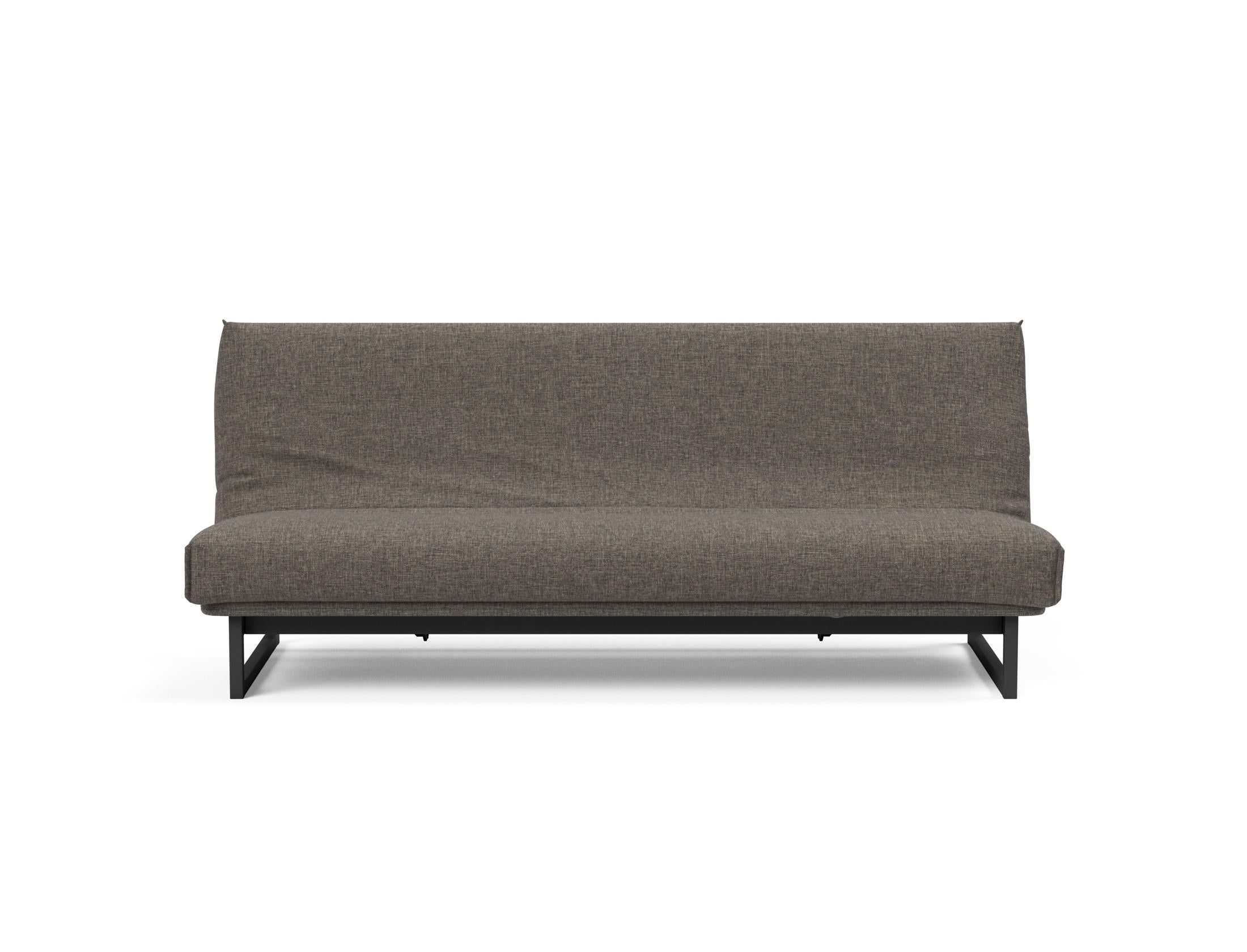 Fraction 120 Bettsofa Nordic Cover: stilvolles, platzsparendes Sofa mit bequemer Soft Spring-Matratze, perfekt für Gäste und kleine Wohnungen.