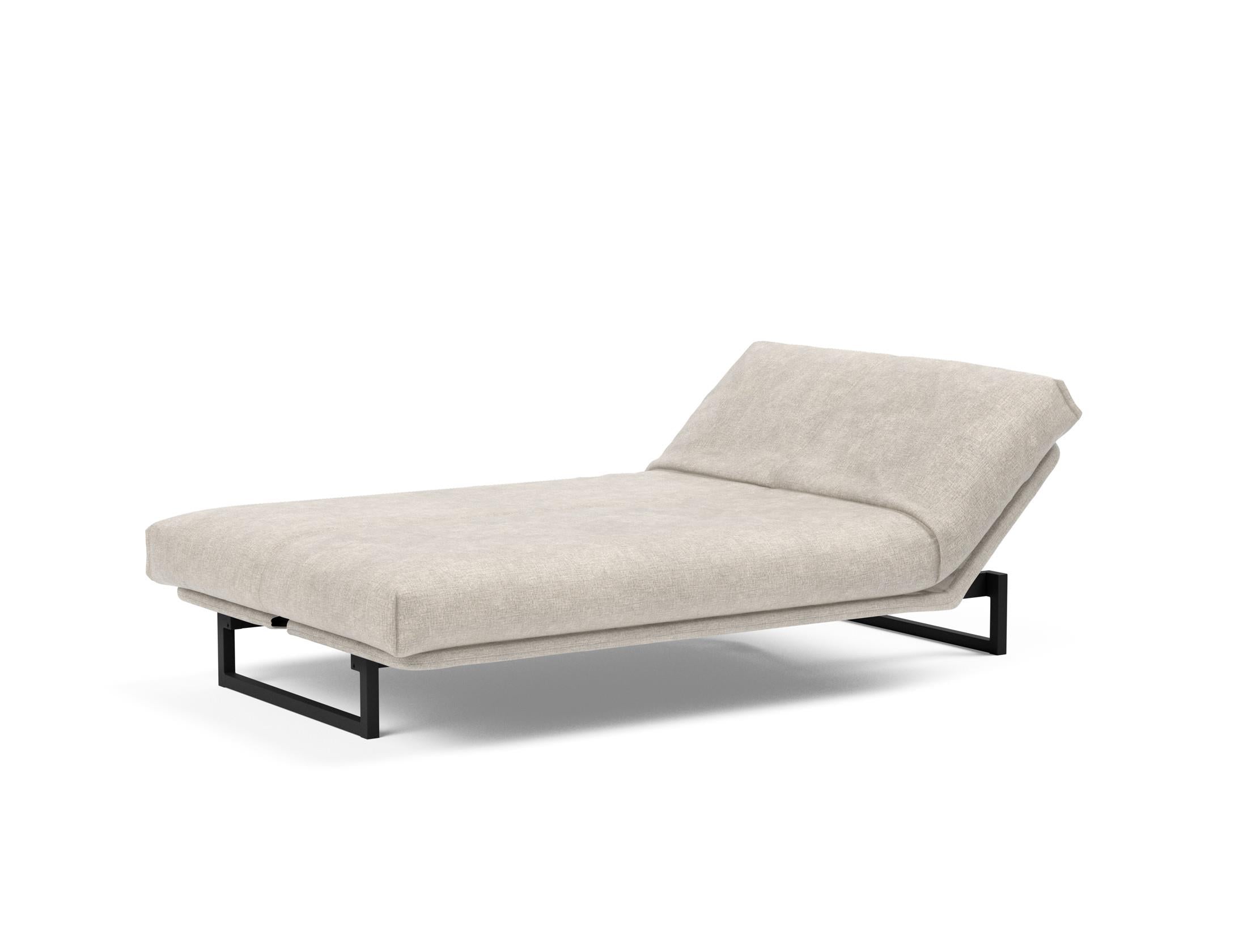 Fraction 120 Bettsofa Nordic Cover: Flexibles Sofa mit hochwertiger Soft Spring-Matratze, ideal für kleine Räume und Übernachtungsgäste.