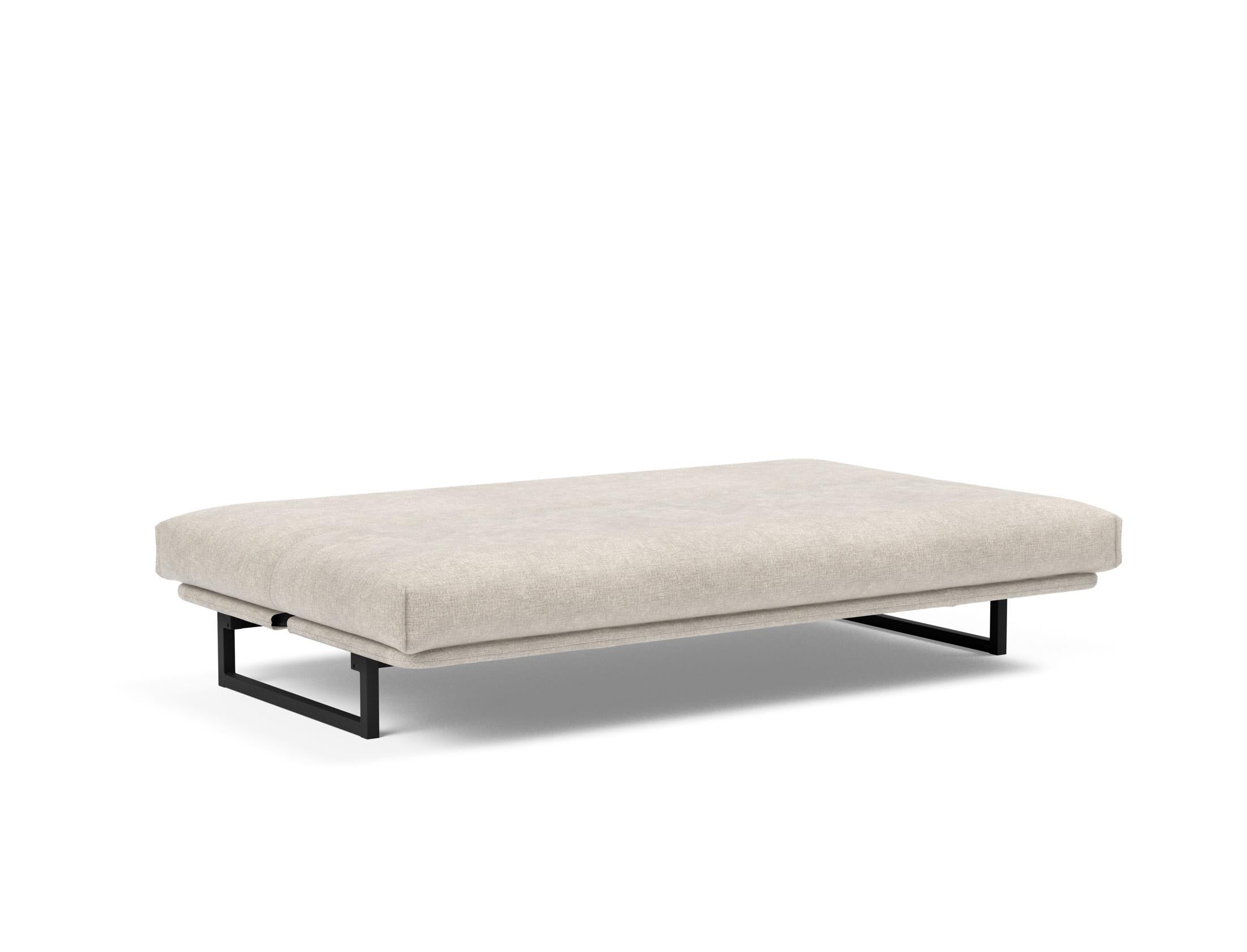 Fraction 120 Bettsofa Nordic Cover: Stilvolles, multifunktionales Sofa mit verstellbarer Rückenlehne und komfortabler Soft Spring-Matratze für besten Schlaf.