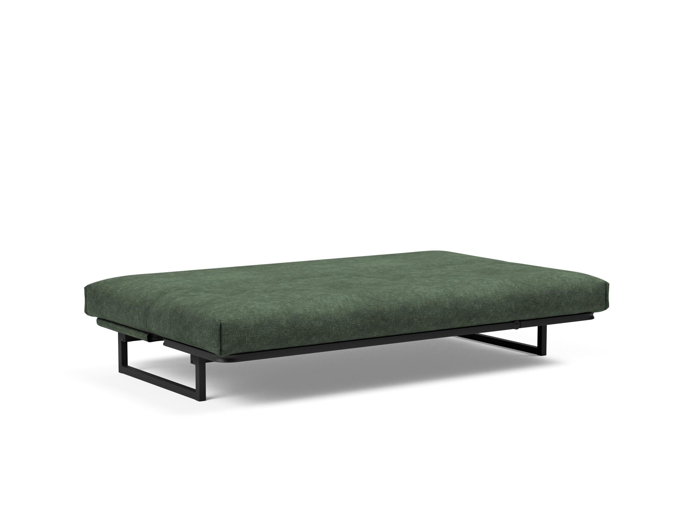 Fraction 120 Bettsofa Nordic Cover: stilvolles, flexibles Sofa mit verstellbarer Kopfstütze und langlebiger Soft Spring-Matratze für besten Schlaf.