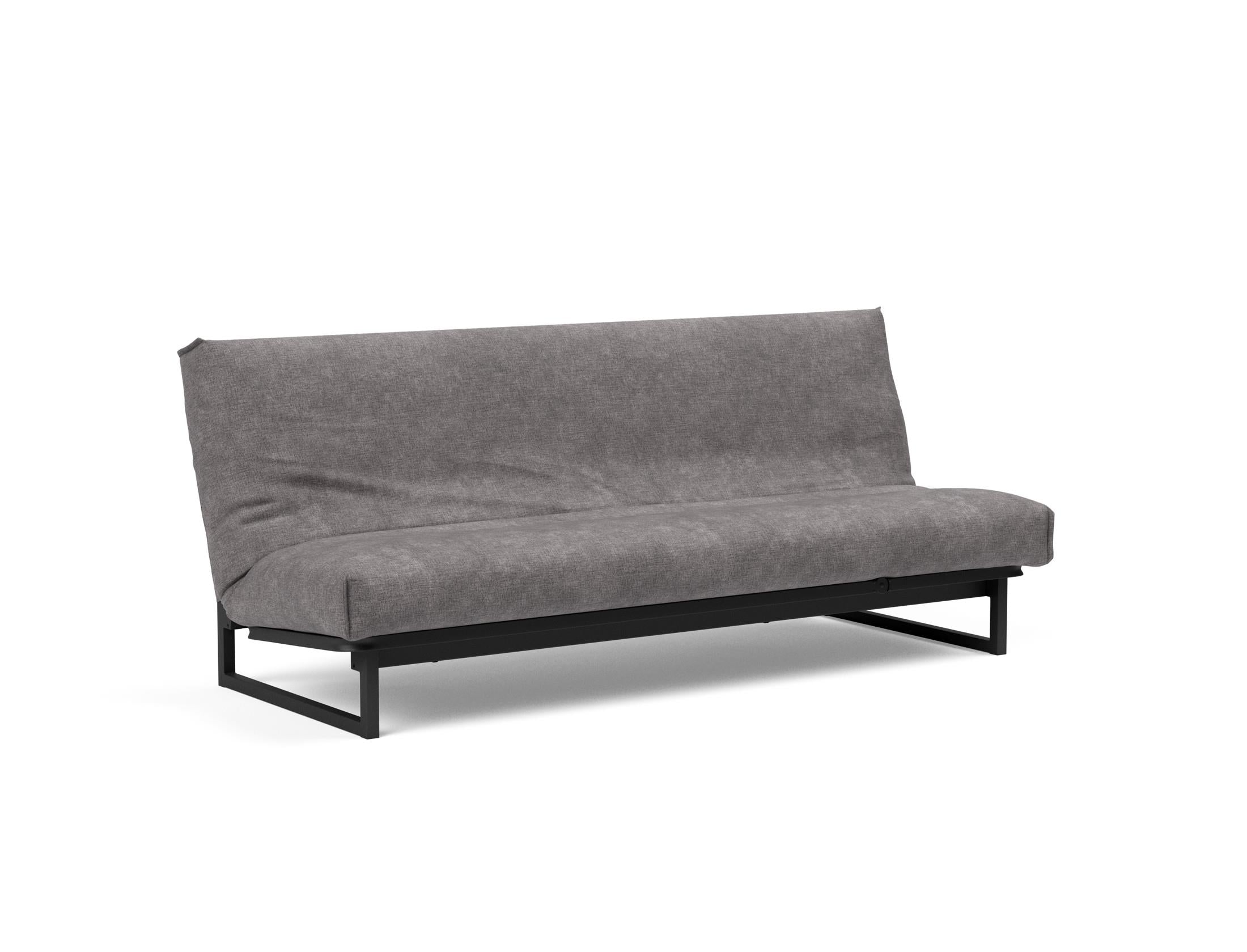 Fraction 120 Bettsofa Nordic Cover: stilvolles, platzsparendes Sofa mit bequemer Soft Spring-Matratze, perfekt für Gäste und kleine Wohnungen.