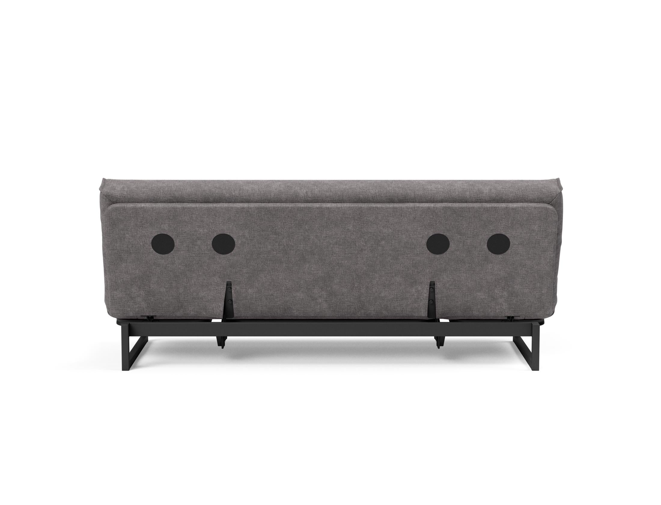 Fraction 120 Bettsofa Nordic Cover: stilvolles, platzsparendes Sofa mit bequemer Soft Spring-Matratze, perfekt für Gäste und kleine Wohnungen.