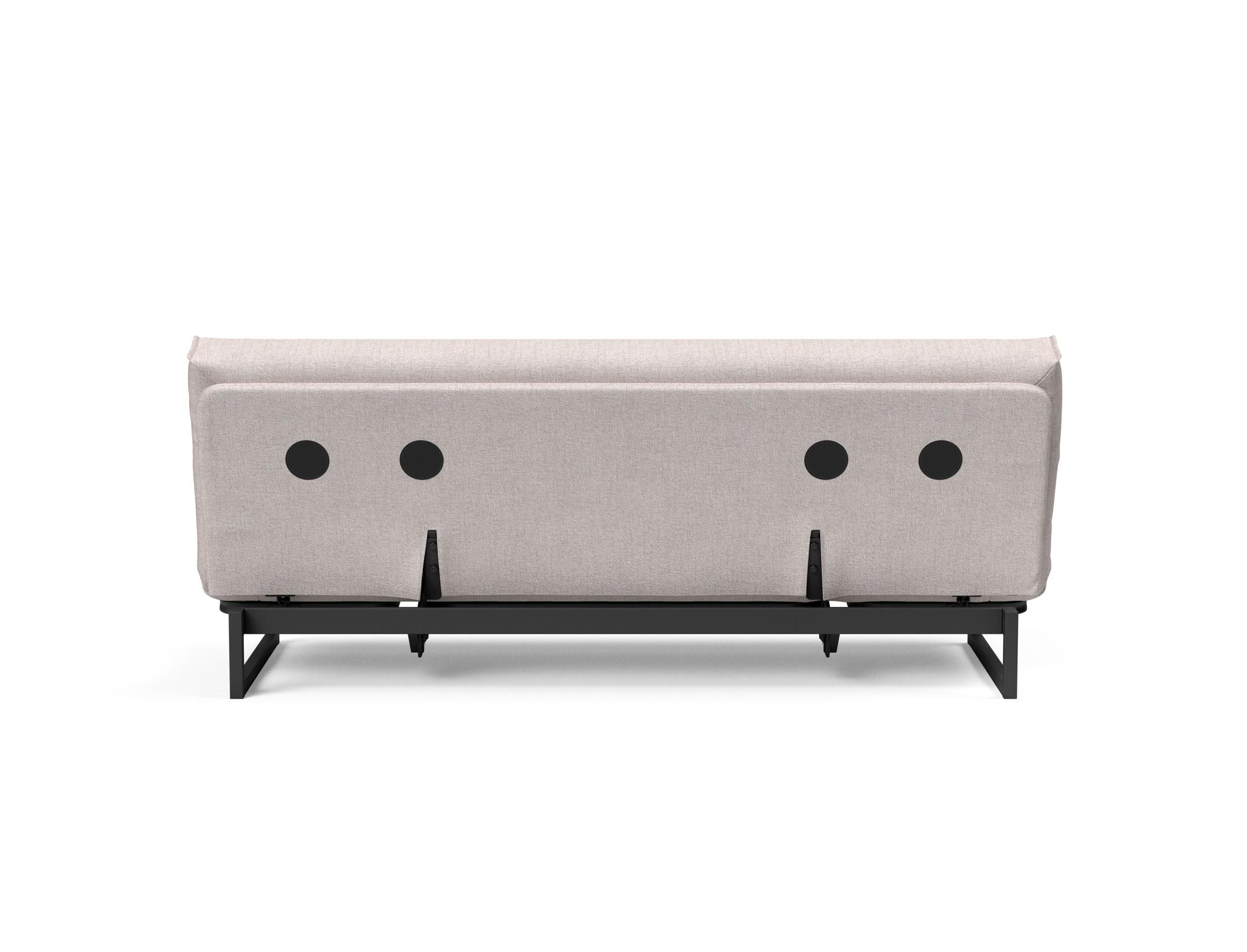 Fraction 120 Bettsofa Nordic Cover: modernes, multifunktionales Sofa mit komfortabler Soft Spring-Matratze, ideal für kleine Räume und Übernachtungsgäste.