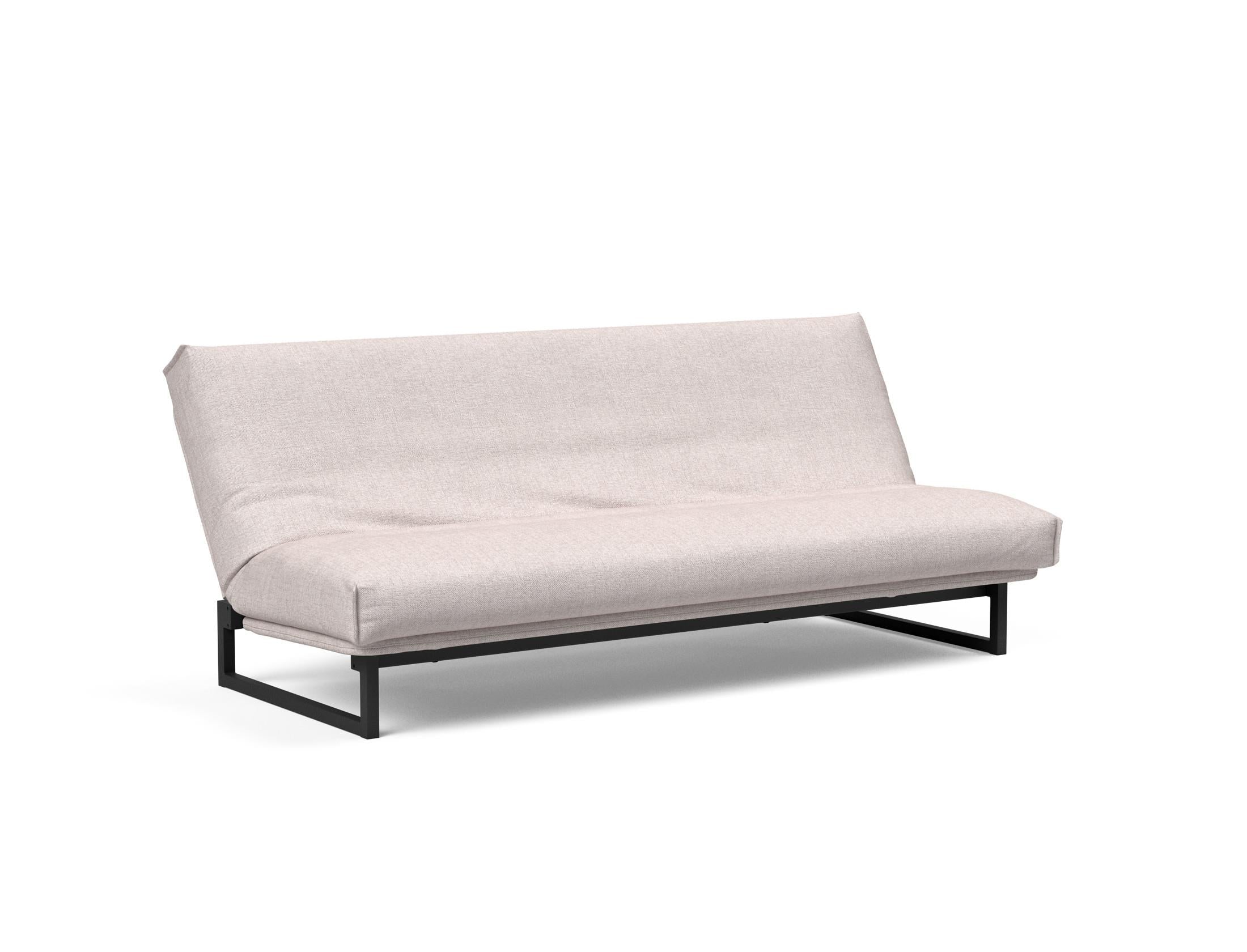 Fraction 120 Bettsofa: Elegantes Schlafsofa mit abnehmbarem Nordic-Bezug und komfortabler Soft Spring Matratze für entspannte Nächte und stilvolles Wohnen.