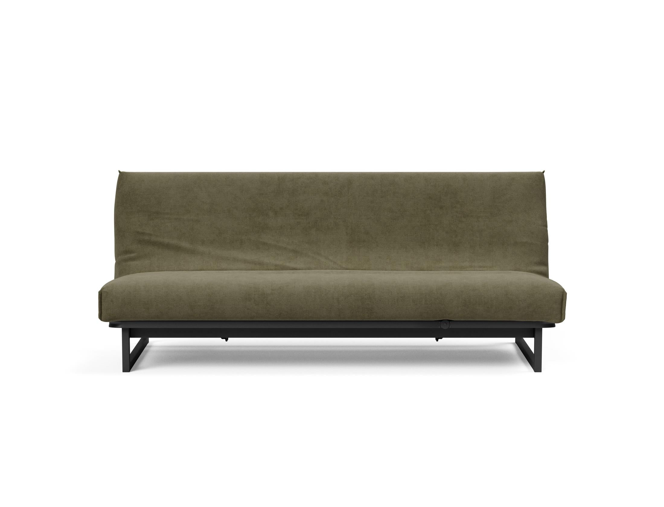 Fraction 120 Bettsofa Nordic Cover: modernes, multifunktionales Sofa mit komfortabler Soft Spring-Matratze, ideal für kleine Räume und Übernachtungsgäste.