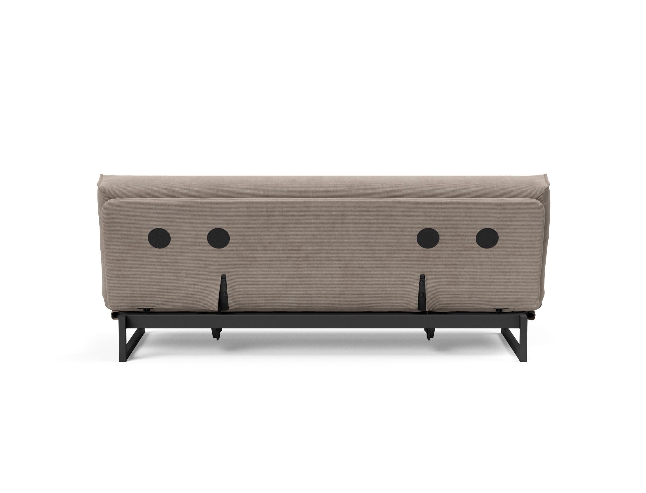 Fraction 120 Bettsofa: Flexibles Schlafsofa mit weichem Nordic-Bezug und innovativer Soft Spring Matratze für ultimativen Komfort und Stil.