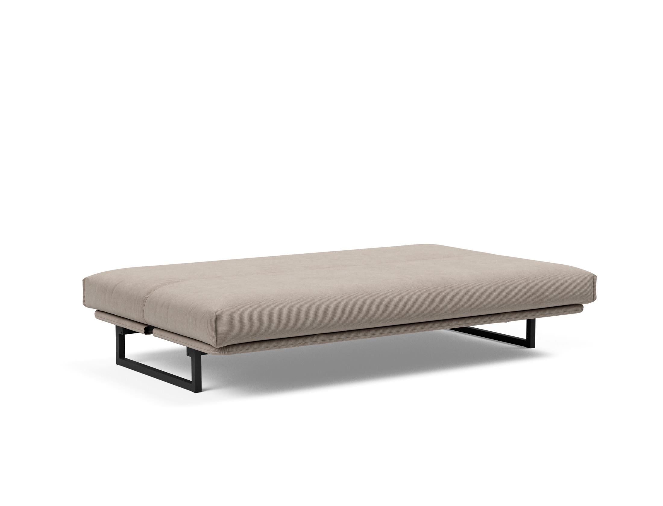 Fraction 120 Bettsofa: Flexibles Schlafsofa mit weichem Nordic-Bezug und innovativer Soft Spring Matratze für ultimativen Komfort und Stil.