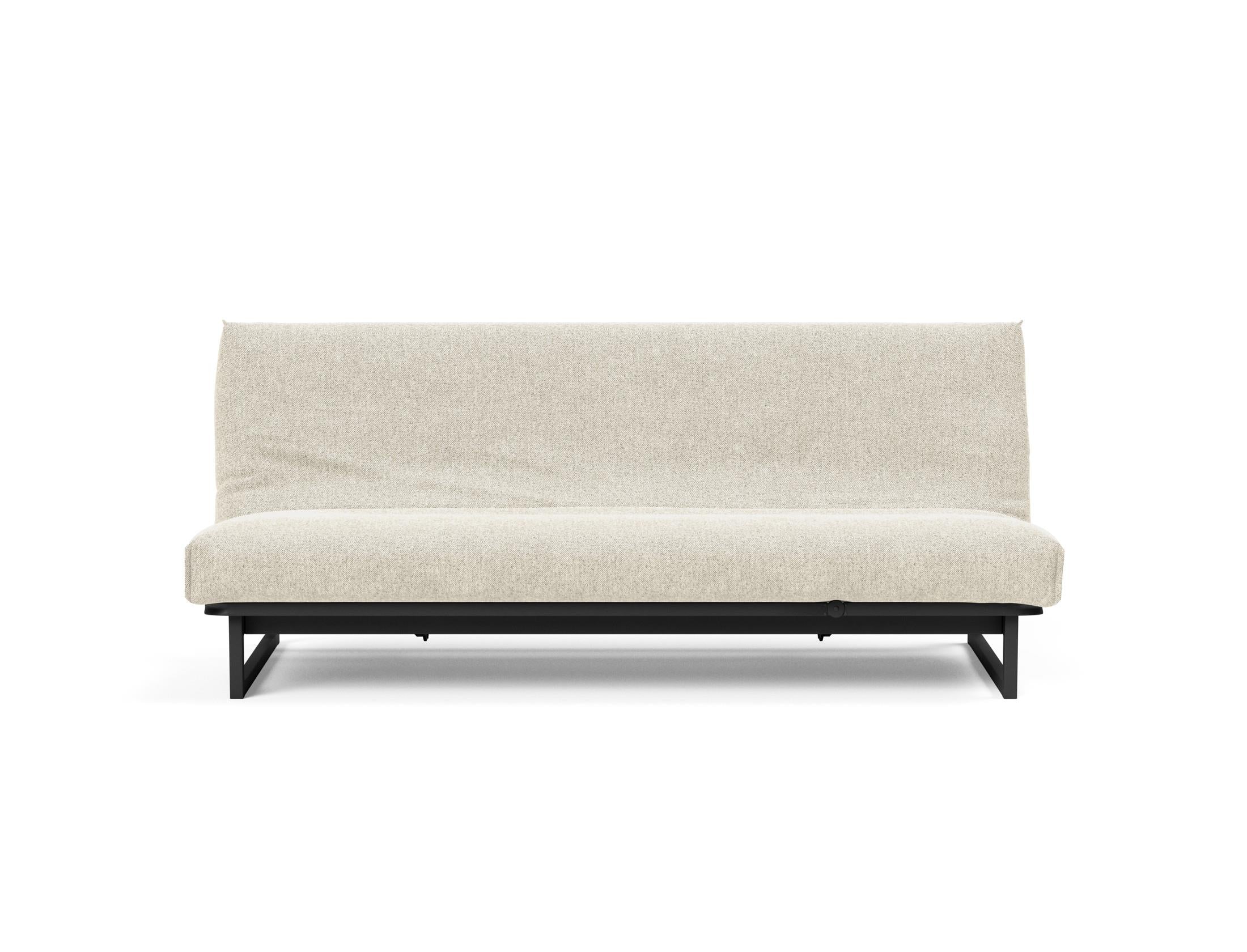 Fraction 120 Bettsofa Nordic Cover: modernes, multifunktionales Sofa mit komfortabler Soft Spring-Matratze, ideal für kleine Räume und Übernachtungsgäste.