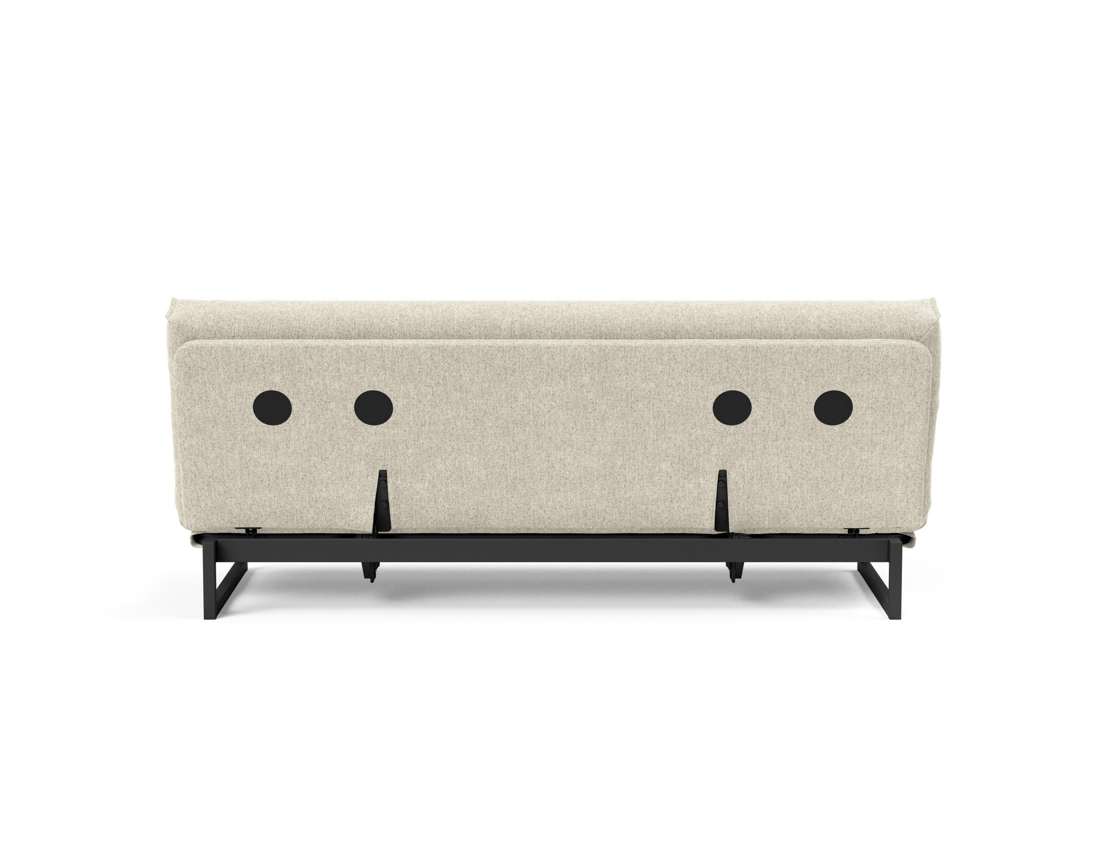 Fraction 120 Bettsofa: Flexibles Schlafsofa mit weichem Nordic-Bezug und innovativer Soft Spring Matratze für ultimativen Komfort und Stil.