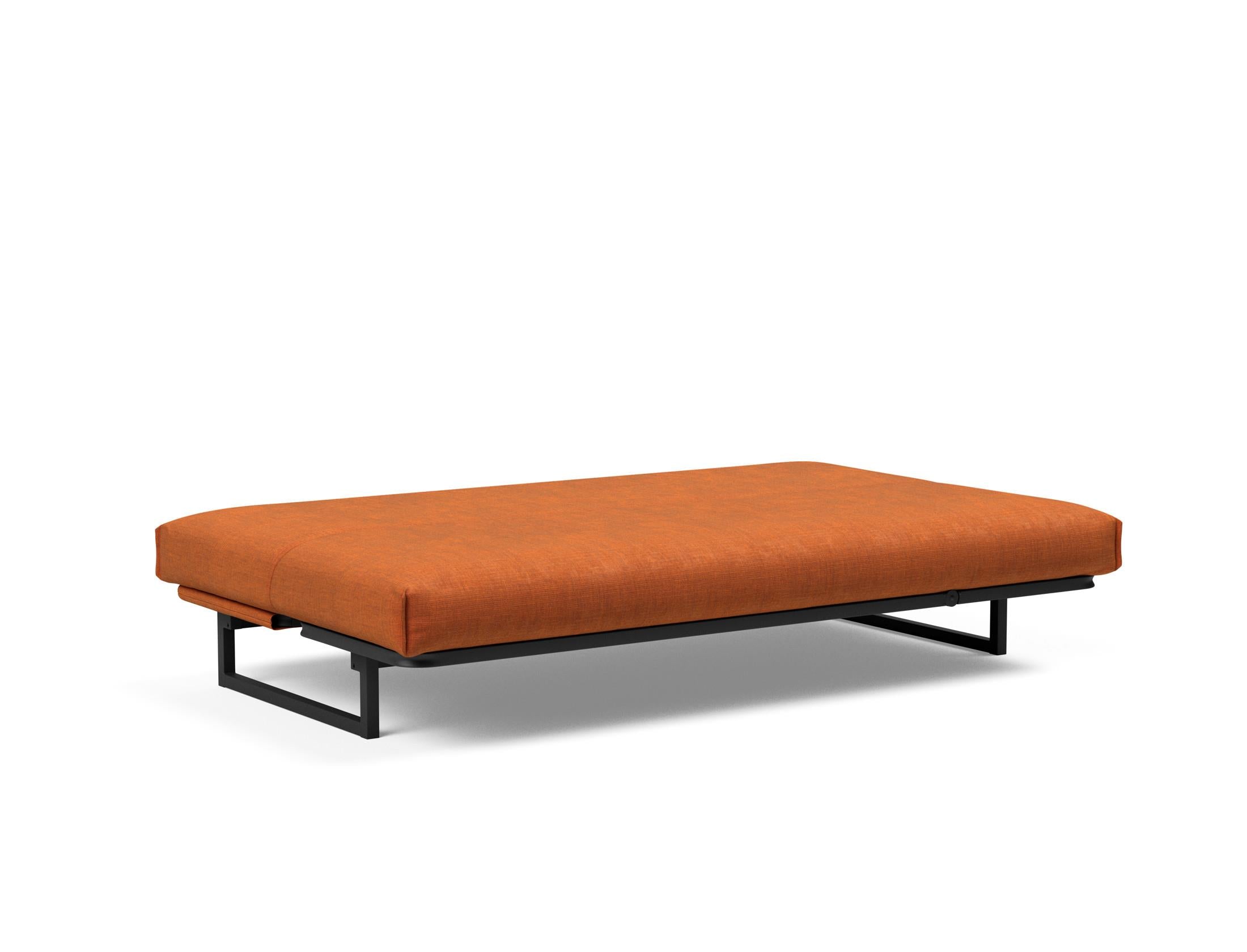 Fraction 120 Bettsofa Nordic Cover: Stilvolles, multifunktionales Sofa mit verstellbarer Rückenlehne und komfortabler Soft Spring-Matratze für besten Schlaf.
