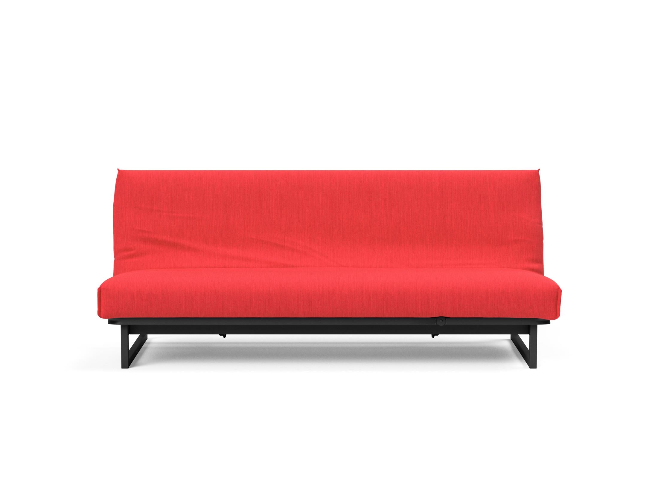 Fraction 120 Bettsofa Nordic Cover: stilvolles, platzsparendes Sofa mit bequemer Soft Spring-Matratze, perfekt für Gäste und kleine Wohnungen.