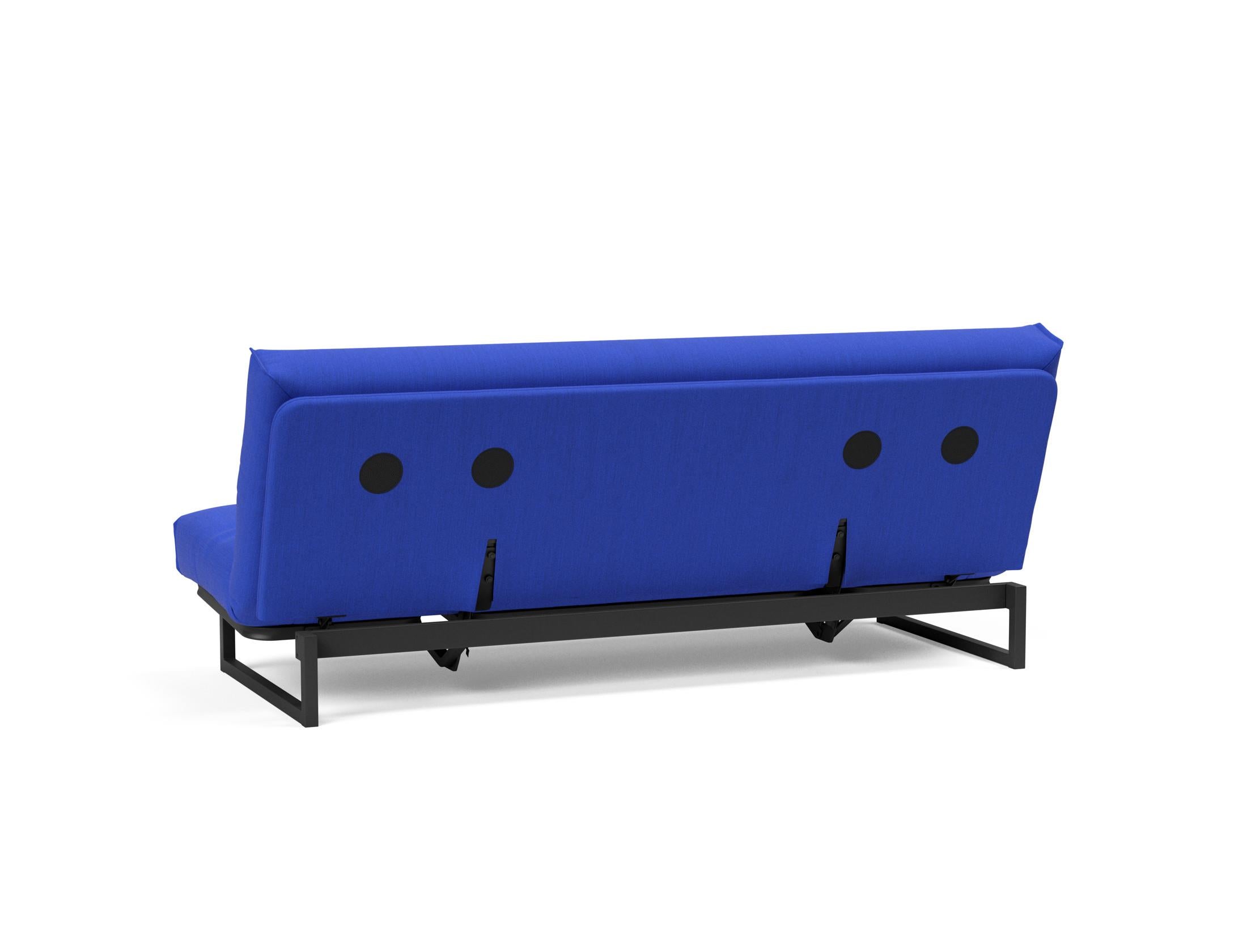 Fraction 120 Bettsofa Nordic Cover: stilvolles, flexibles Sofa mit verstellbarer Rückenlehne und hochwertiger Soft Spring-Matratze für optimalen Schlafkomfort.