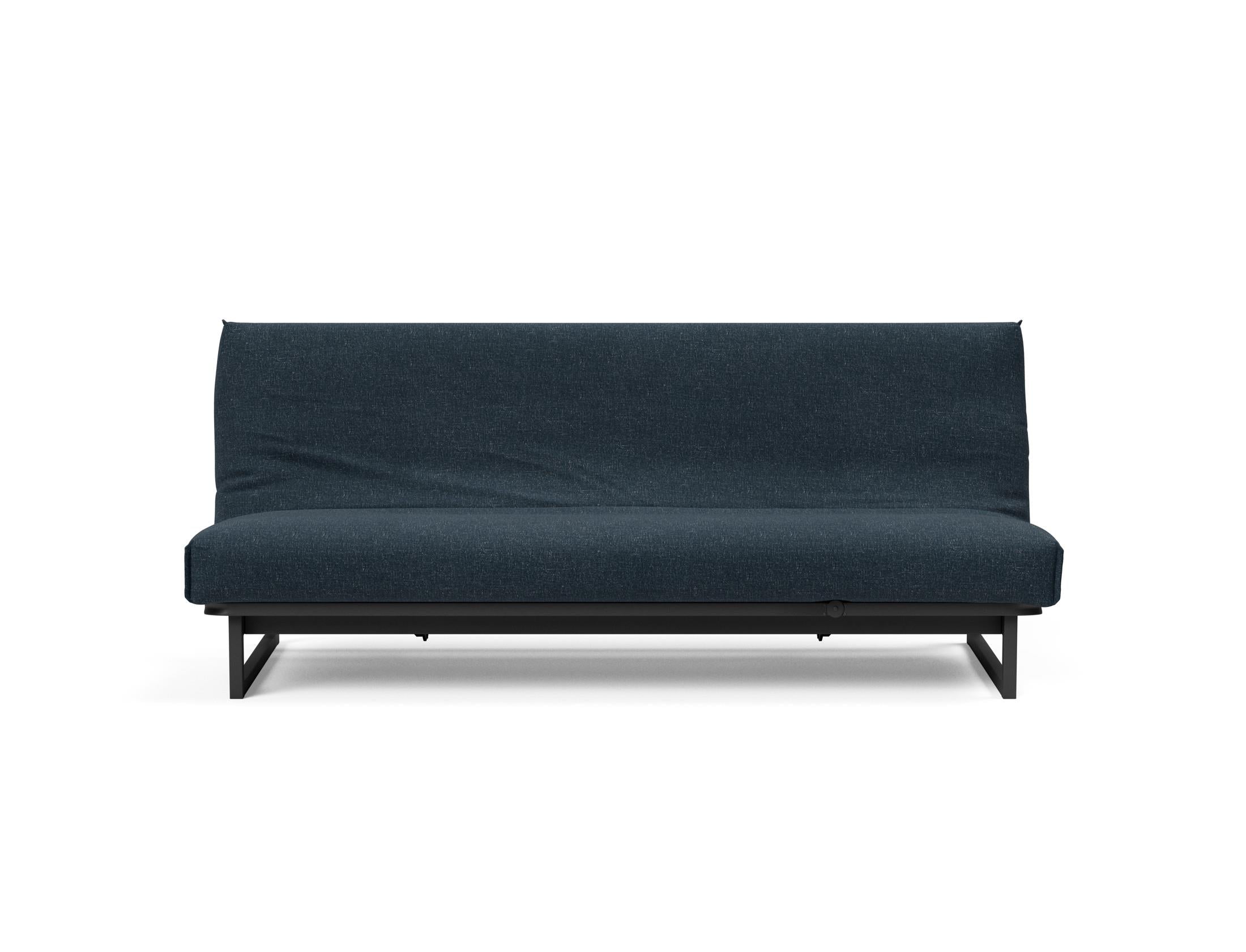Fraction 120 Bettsofa Nordic Cover: stilvolles, platzsparendes Sofa mit bequemer Soft Spring-Matratze, perfekt für Gäste und kleine Wohnungen.