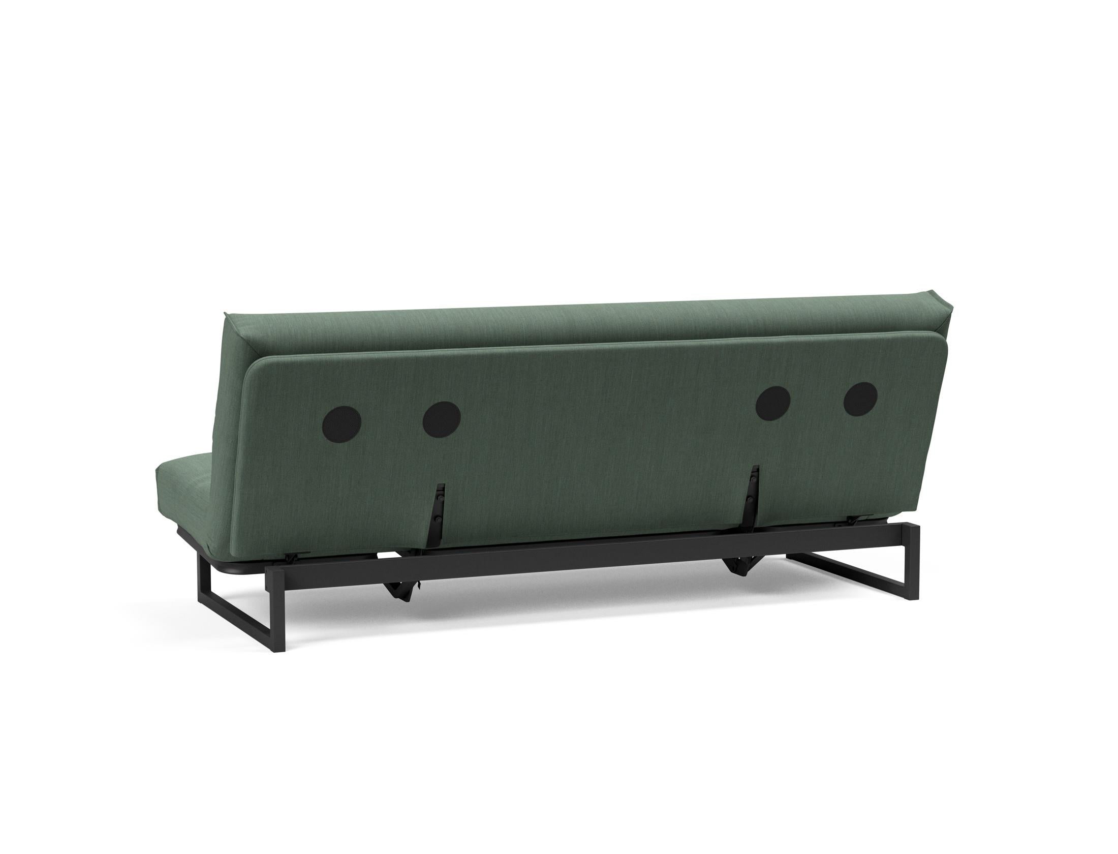 Fraction 120 Bettsofa Nordic Cover: modernes, multifunktionales Sofa mit verstellbarer Rückenlehne und hochwertiger Matratze für optimalen Schlafkomfort.