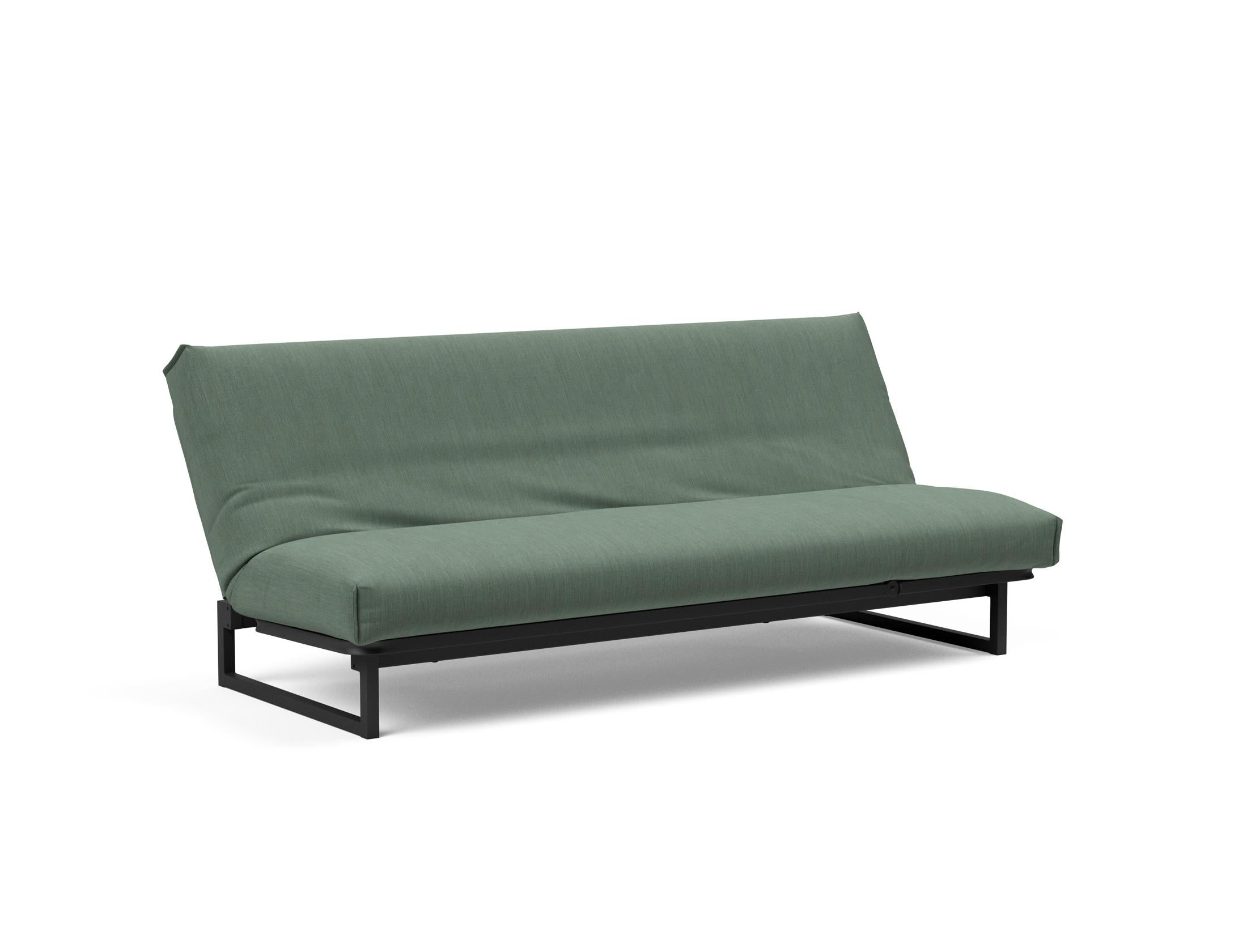 Fraction 120 Bettsofa Nordic Cover: stilvolles, flexibles Sofa mit innovativem Funktionsmechanismus und komfortabler Soft Spring-Matratze für besten Schlaf.