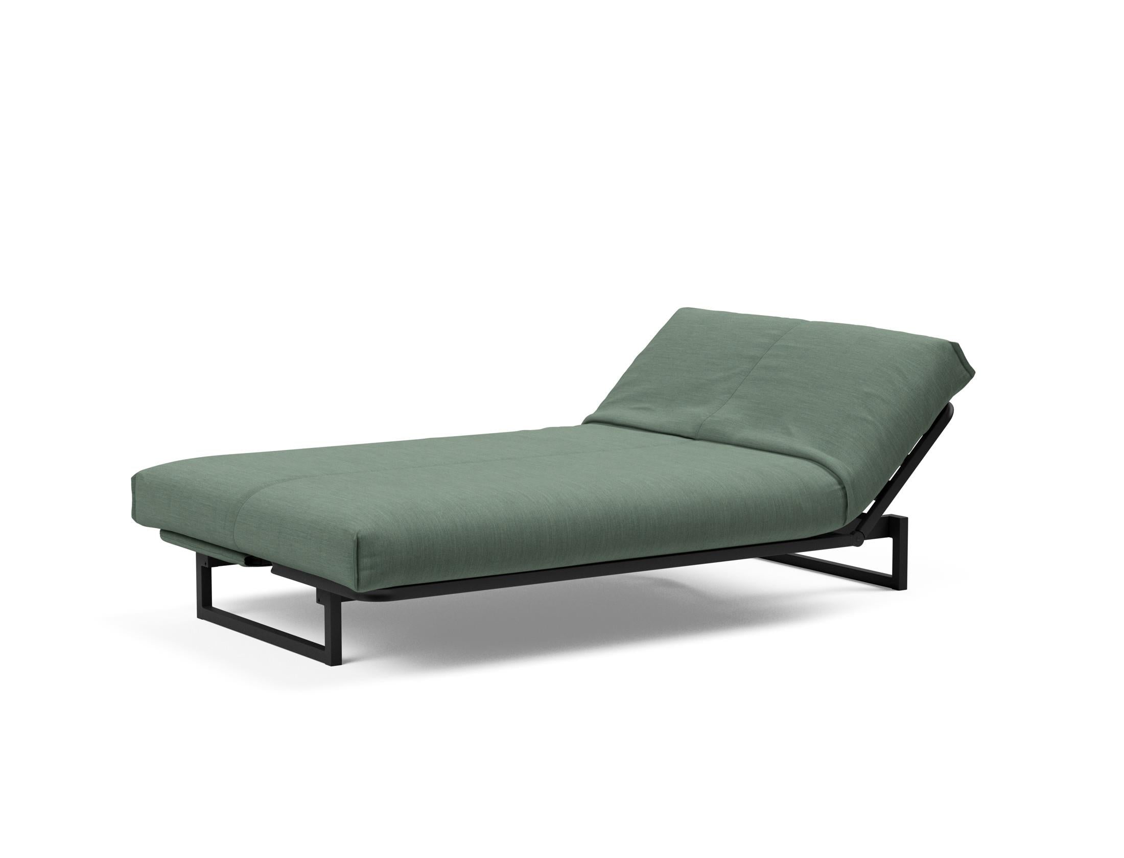 Fraction 120 Bettsofa Nordic Cover: modernes, multifunktionales Sofa mit anpassbarer Rückenlehne und hochwertiger Soft Spring-Matratze für optimalen Schlafkomfort.