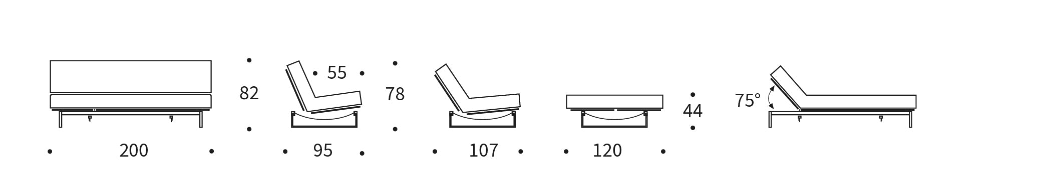 Fraction 120 Bettsofa: Flexibles Schlafsofa mit weichem Nordic-Bezug und innovativer Soft Spring Matratze für ultimativen Komfort und Stil.