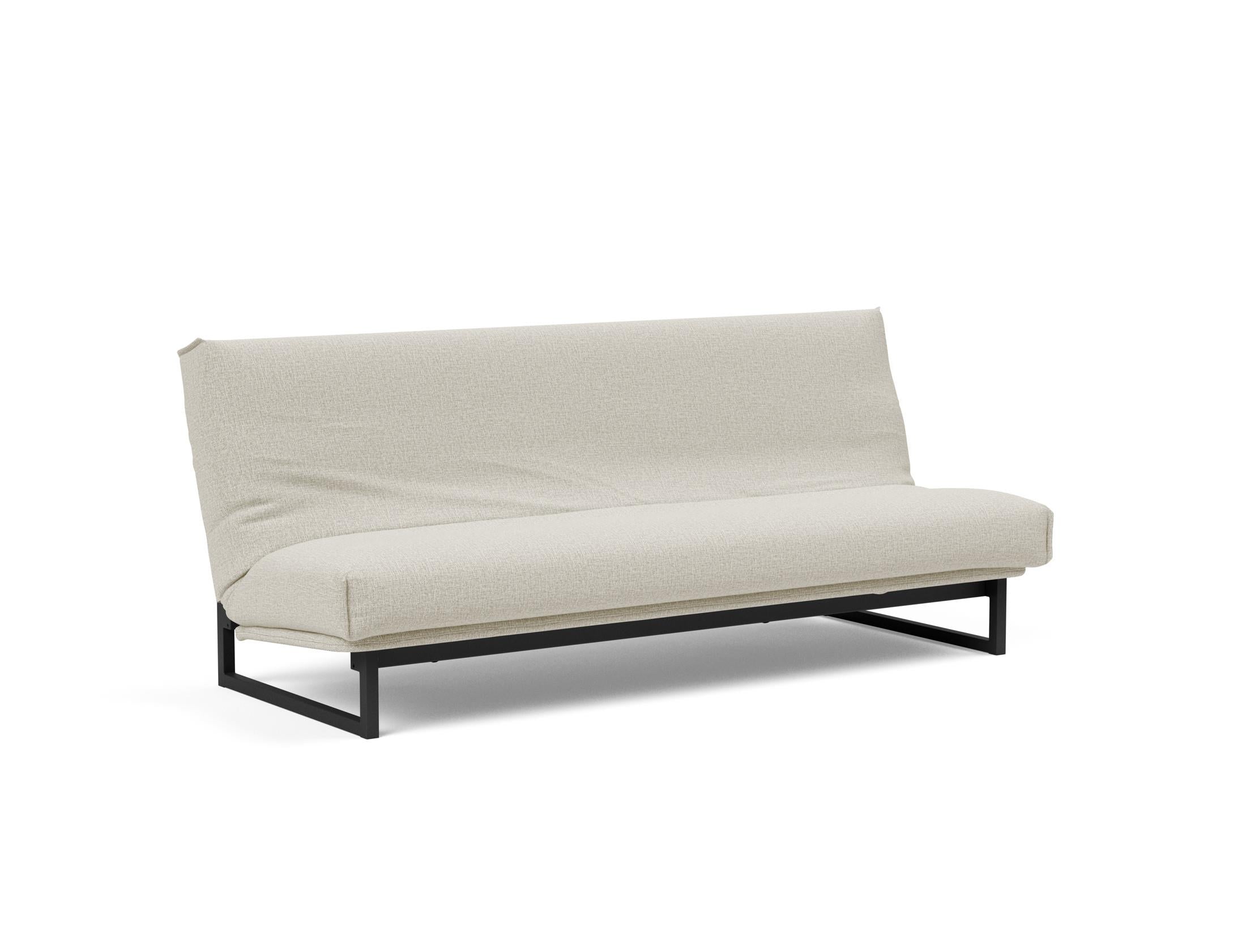 Fraction 120 Bettsofa: Flexibles Schlafsofa mit weichem Nordic-Bezug und innovativer Soft Spring Matratze für ultimativen Komfort und Stil.