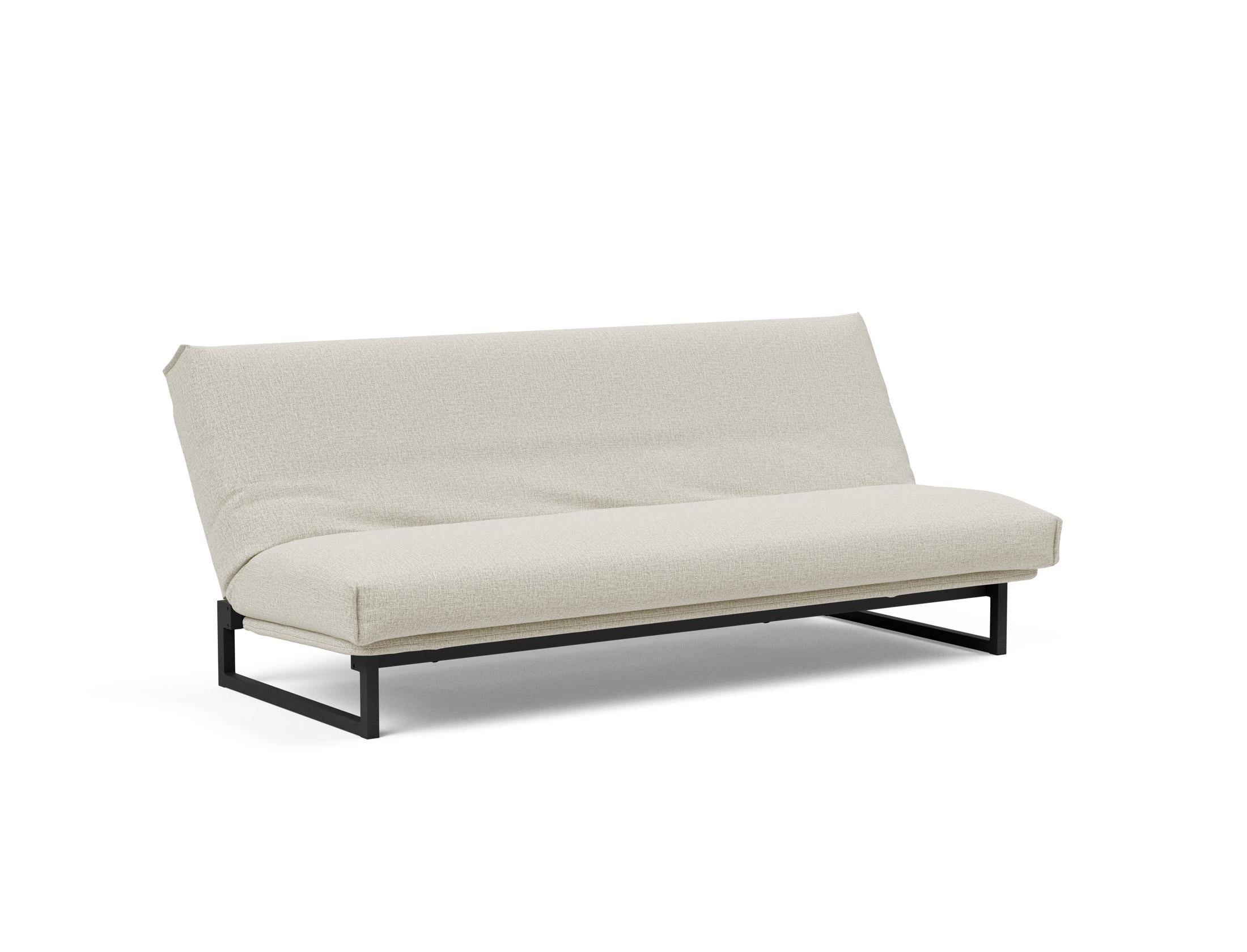 Fraction 120 Bettsofa: Flexibles Schlafsofa mit weichem Nordic-Bezug und innovativer Soft Spring Matratze für ultimativen Komfort und Stil.