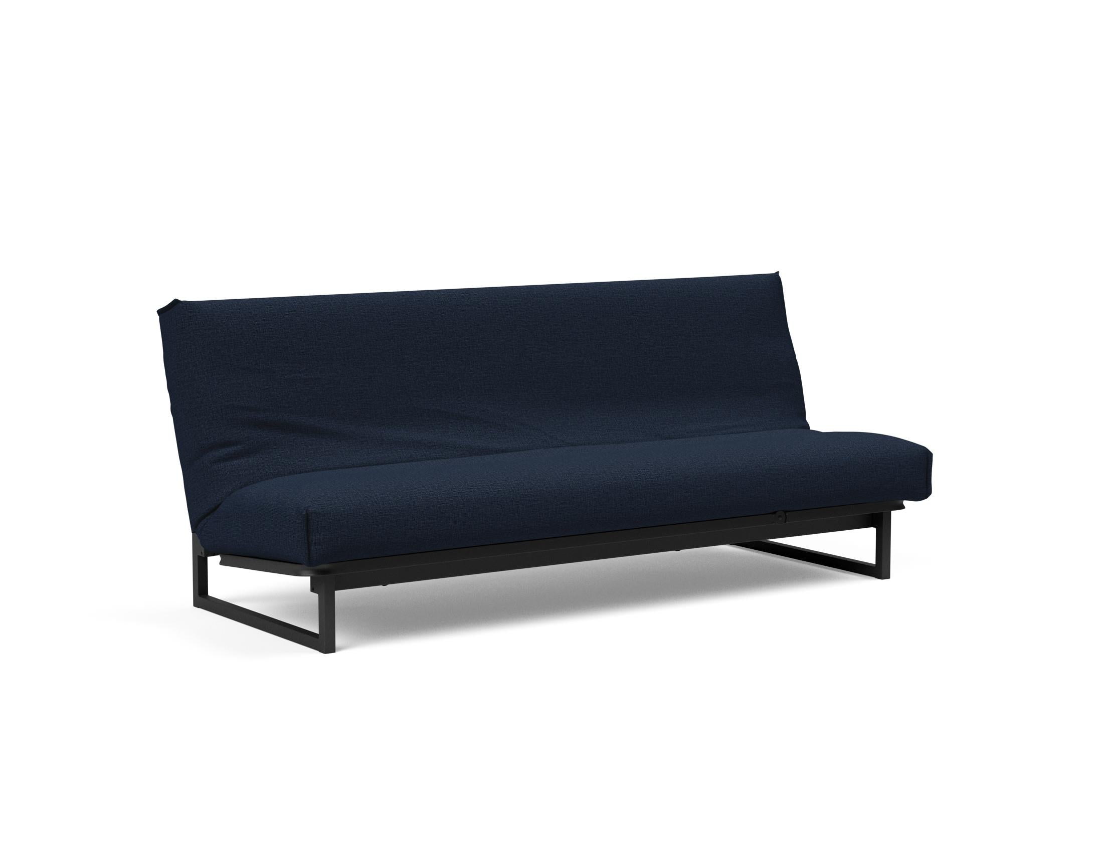 Fraction 120 Bettsofa Nordic Cover: stilvolles, platzsparendes Sofa mit bequemer Soft Spring-Matratze, perfekt für Gäste und kleine Wohnungen.