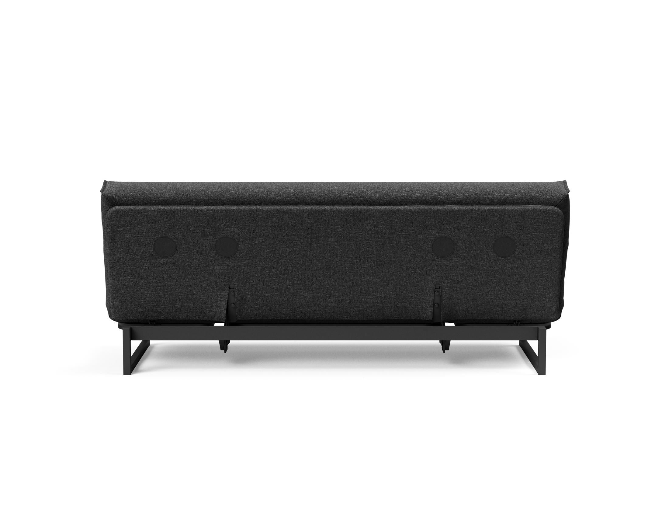 Fraction 120 Bettsofa Nordic Cover: modernes, multifunktionales Sofa mit komfortabler Soft Spring-Matratze, ideal für kleine Räume und Übernachtungsgäste.