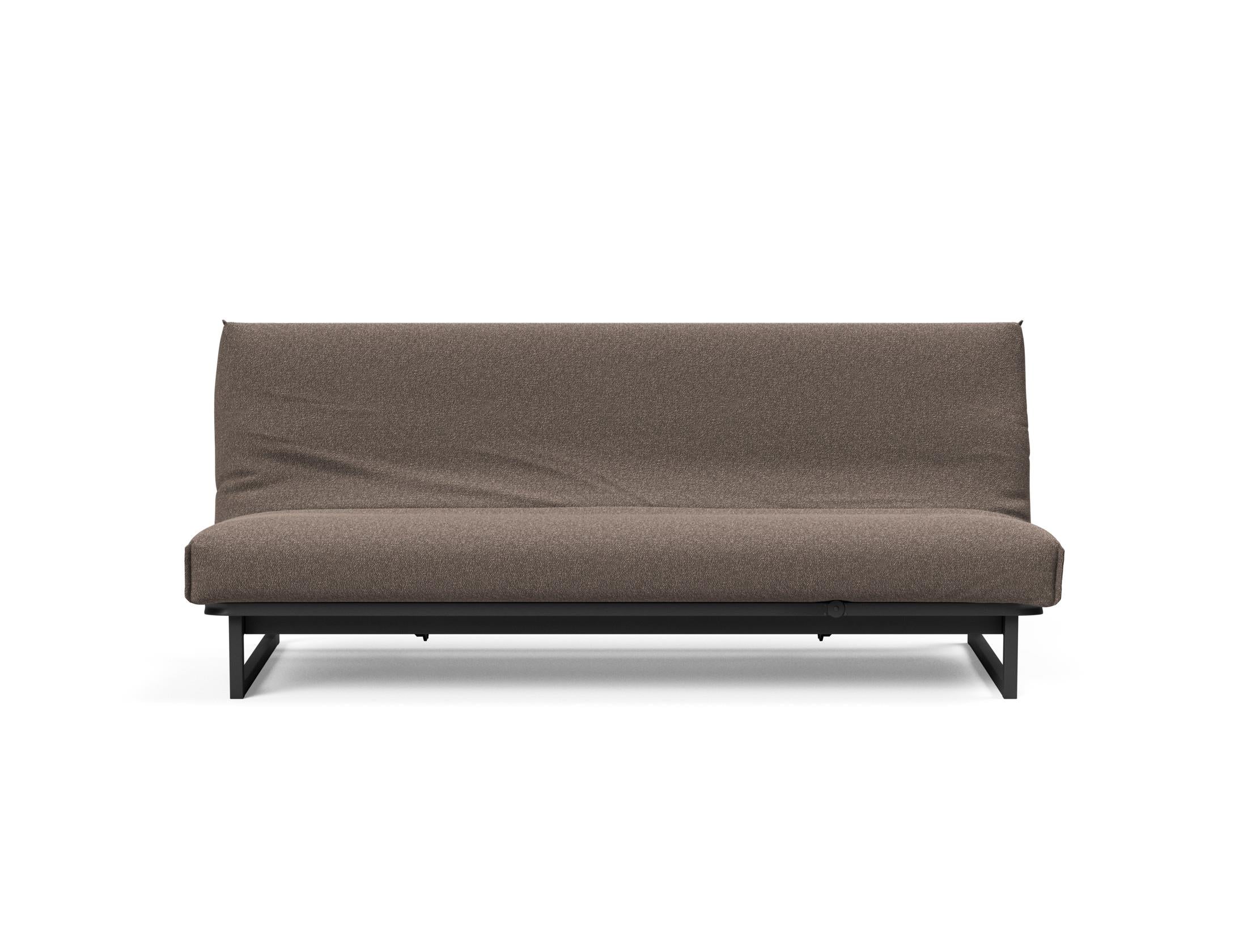 Fraction 120 Bettsofa Nordic Cover: stilvolles, platzsparendes Sofa mit bequemer Soft Spring-Matratze, perfekt für Gäste und kleine Wohnungen.