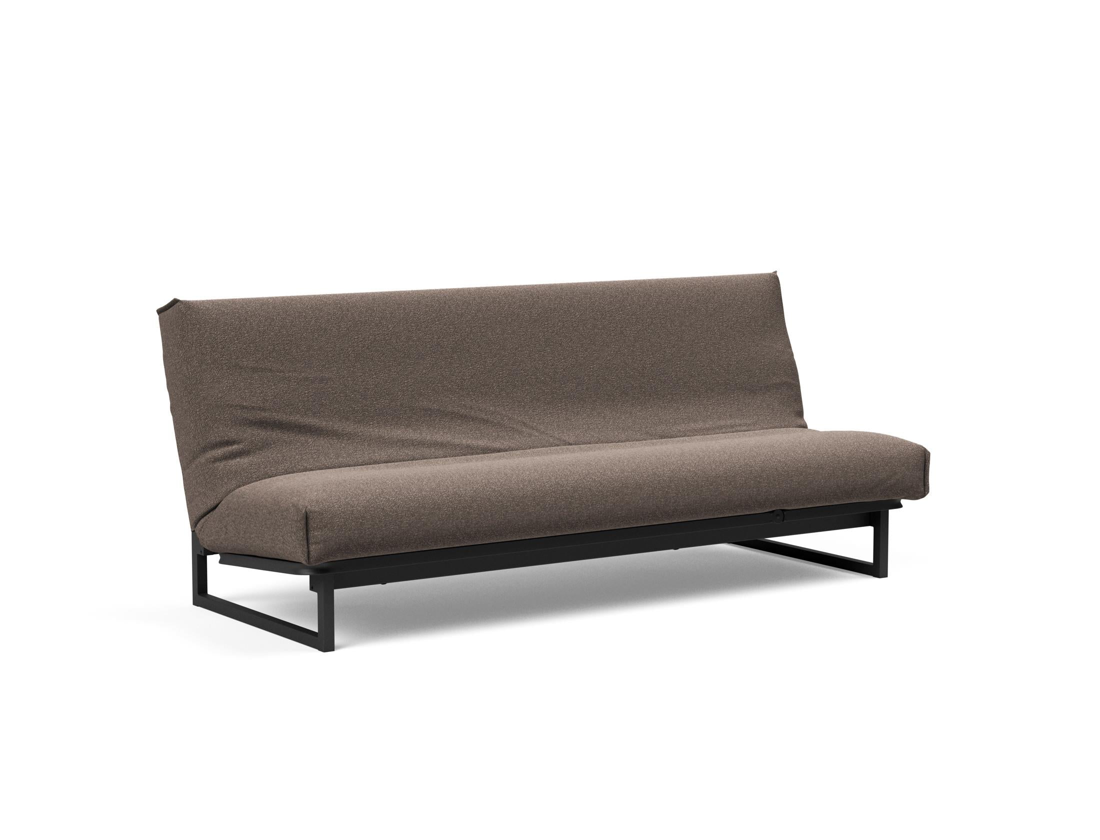 Fraction 120 Bettsofa Nordic Cover: modernes, multifunktionales Sofa mit komfortabler Soft Spring-Matratze, ideal für kleine Räume und Übernachtungsgäste.