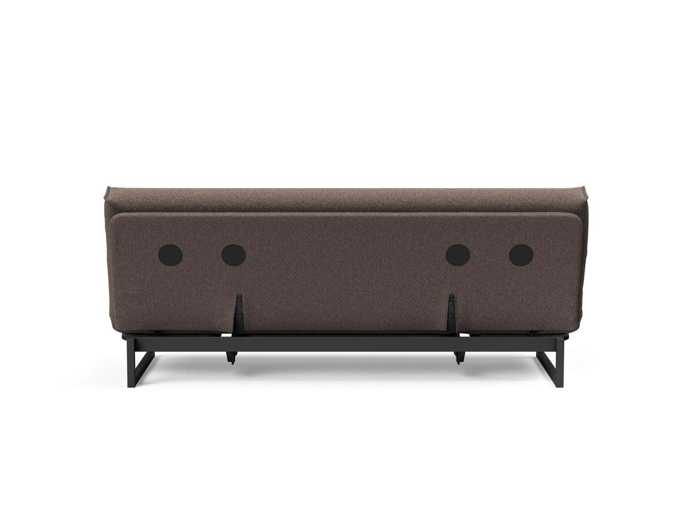 Fraction 120 Bettsofa Nordic Cover: modernes, multifunktionales Sofa mit komfortabler Soft Spring-Matratze, ideal für kleine Räume und Übernachtungsgäste.
