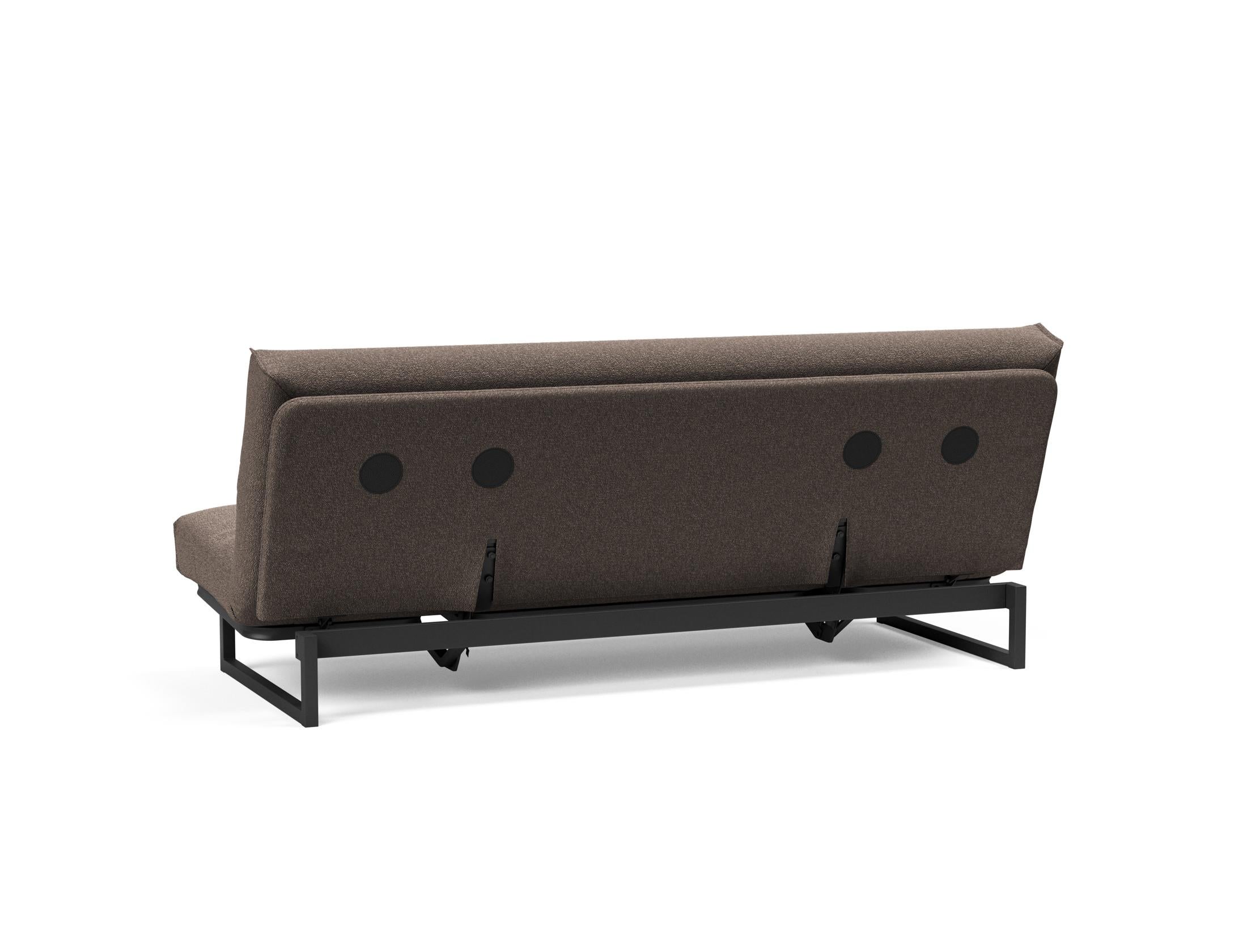 Fraction 120 Bettsofa Nordic Cover: stilvolles, flexibles Sofa mit verstellbarer Rückenlehne und hochwertiger Soft Spring-Matratze für optimalen Schlafkomfort.