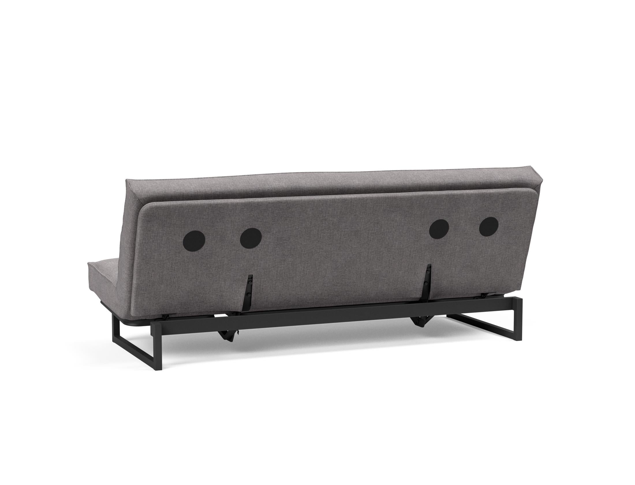 Erleben Sie das Fraction 120 Bettsofa Sharp Plus Cover Soft Spring von Innovation Living – ein elegantes, funktionales Sofa, ideal für kleine Räume.