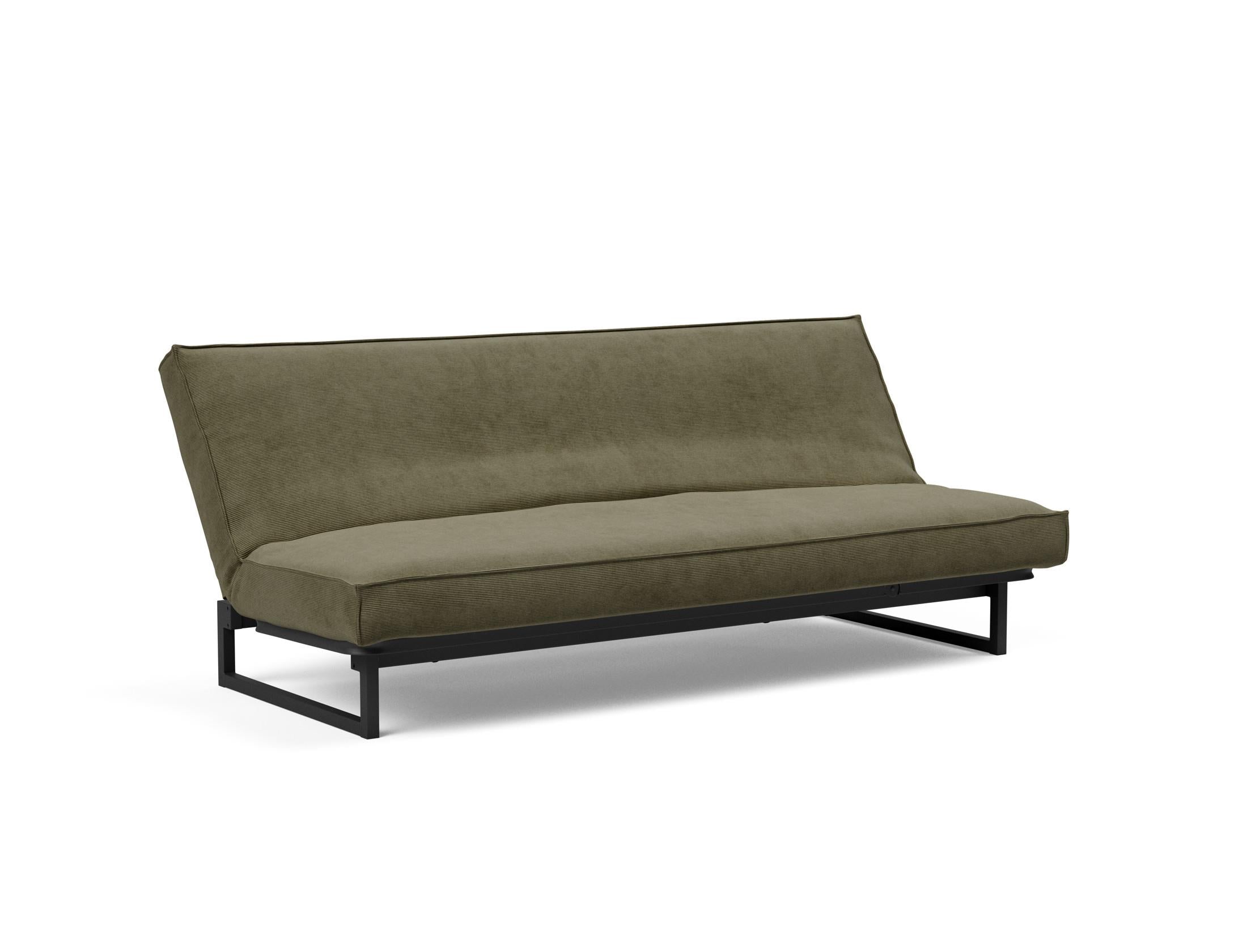 Entdecken Sie das Fraction 120 Bettsofa Sharp Plus Cover Soft Spring von Innovation Living – ein stilvolles, multifunktionales Sofa, perfekt für kompakte Wohnräume.